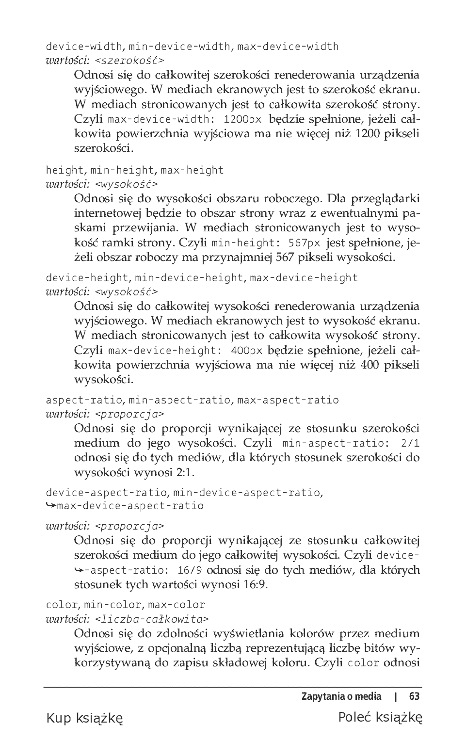 Fragment „CSS. Leksykon kieszonkowy. Wydanie IV” — strona 25 z 34