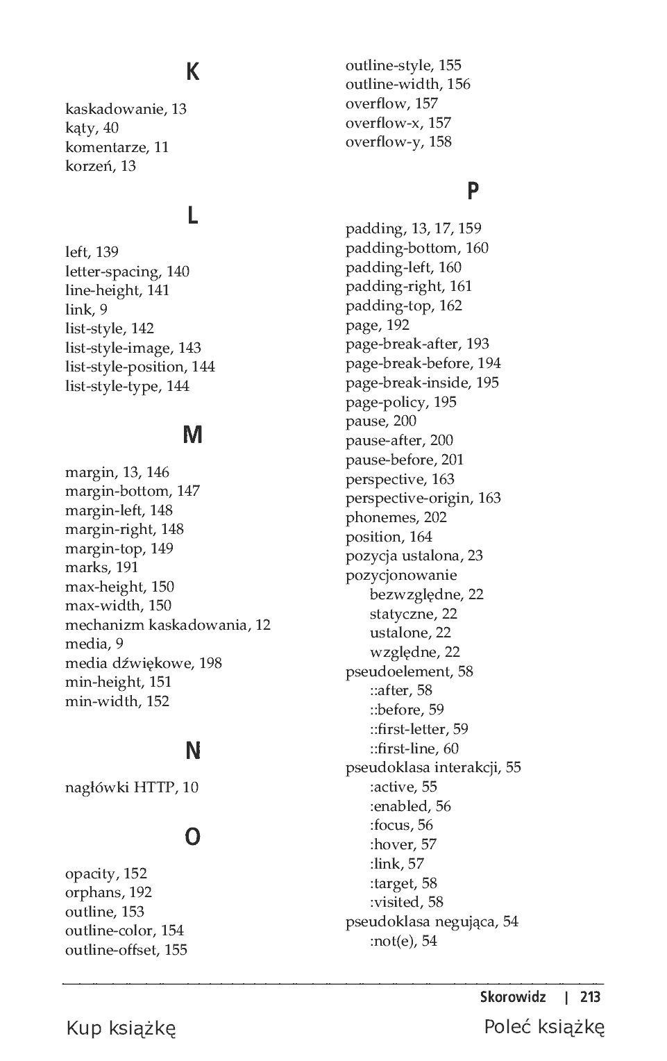 Fragment „CSS. Leksykon kieszonkowy. Wydanie IV” — strona 30 z 34