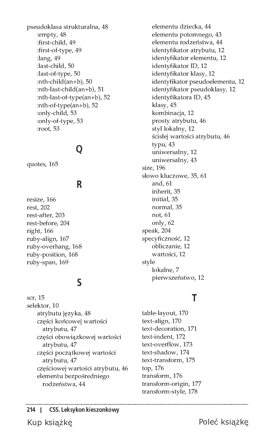 Fragment „CSS. Leksykon kieszonkowy. Wydanie IV” — strona 31 z 34
