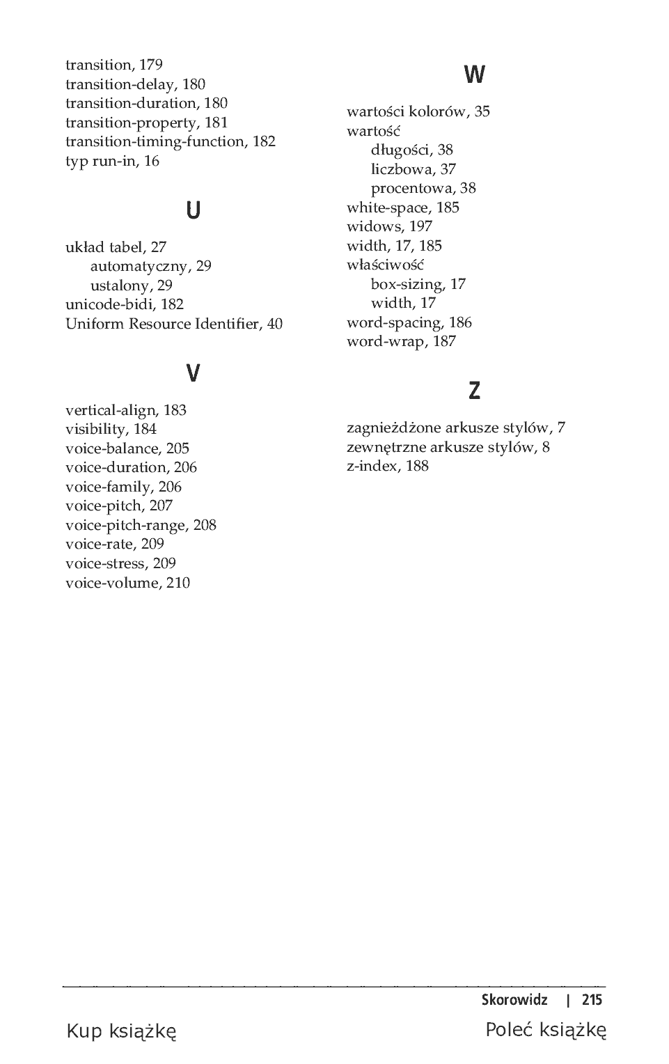 Fragment „CSS. Leksykon kieszonkowy. Wydanie IV” — strona 32 z 34