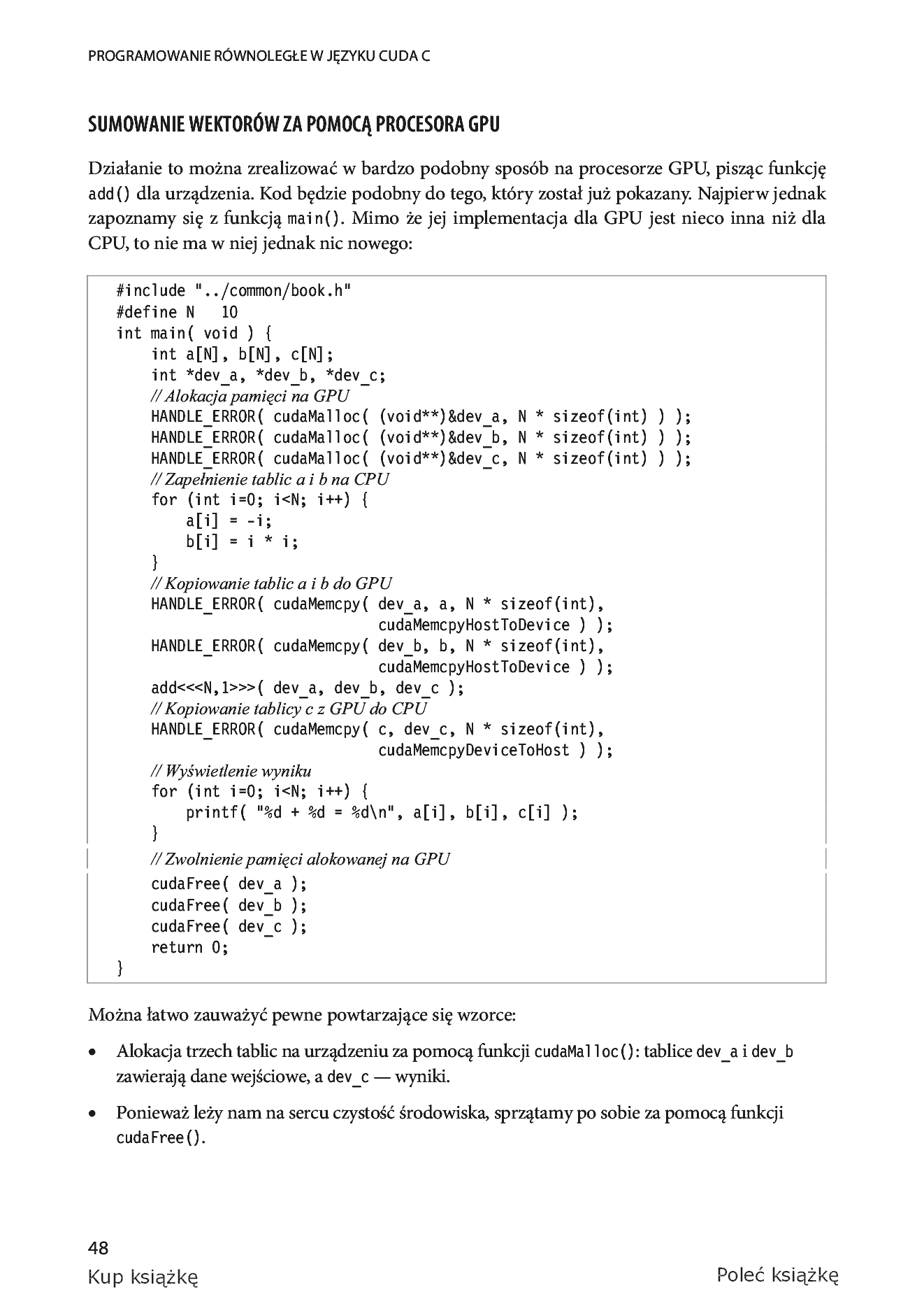 Fragment „CUDA w przykładach. Wprowadzenie do ogólnego programowania procesorów GPU” — strona 10 z 31
