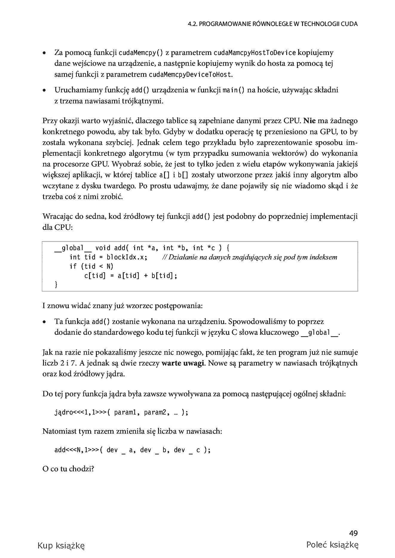 Fragment „CUDA w przykładach. Wprowadzenie do ogólnego programowania procesorów GPU” — strona 11 z 31