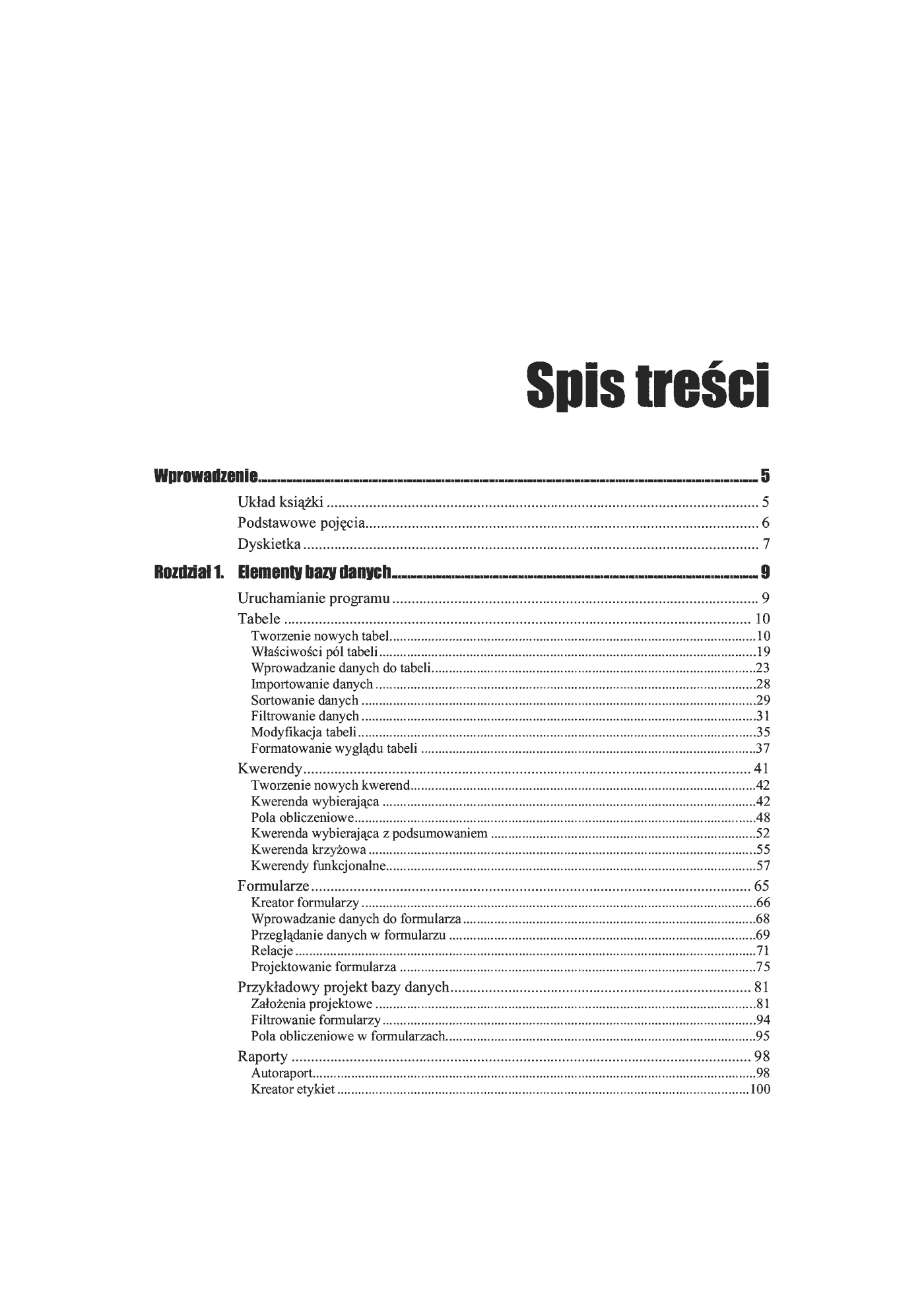 Fragment „Access 2002/XP. Ćwiczenia praktyczne” — strona 2 z 8