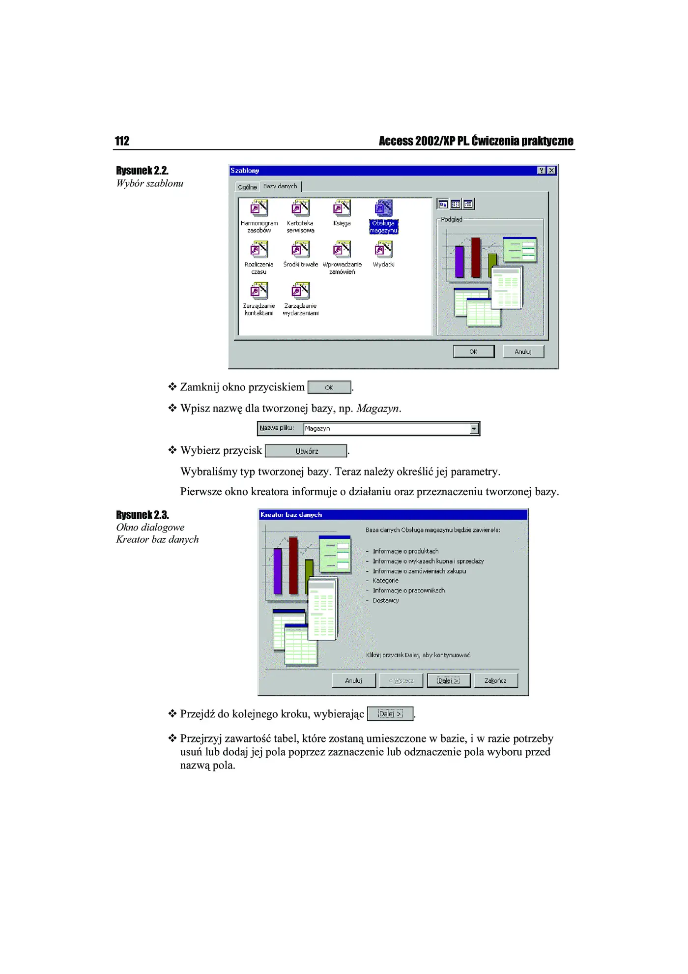 Fragment „Access 2002/XP. Ćwiczenia praktyczne” — strona 5 z 8