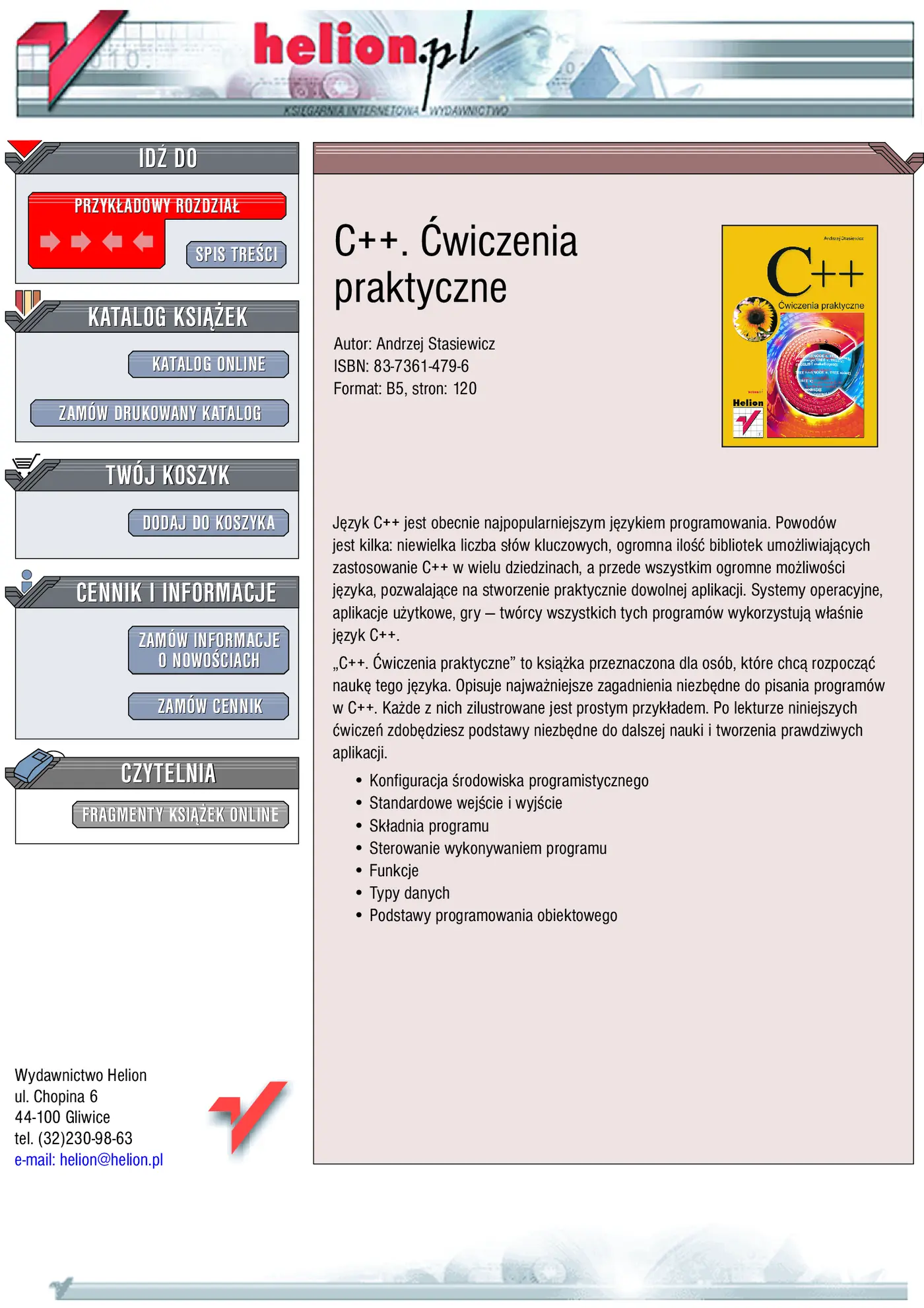 Fragment „C++. Ćwiczenia praktyczne” — strona 1 z 7