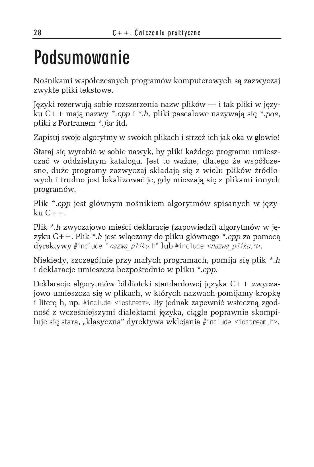 Fragment „C++. Ćwiczenia praktyczne. Wydanie II” — strona 9 z 9