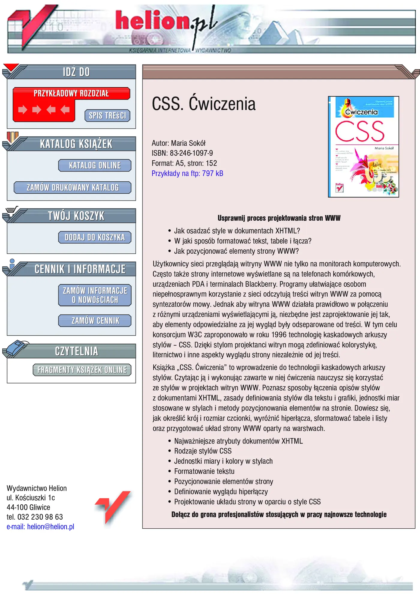 Fragment „CSS. Ćwiczenia” — strona 1 z 15