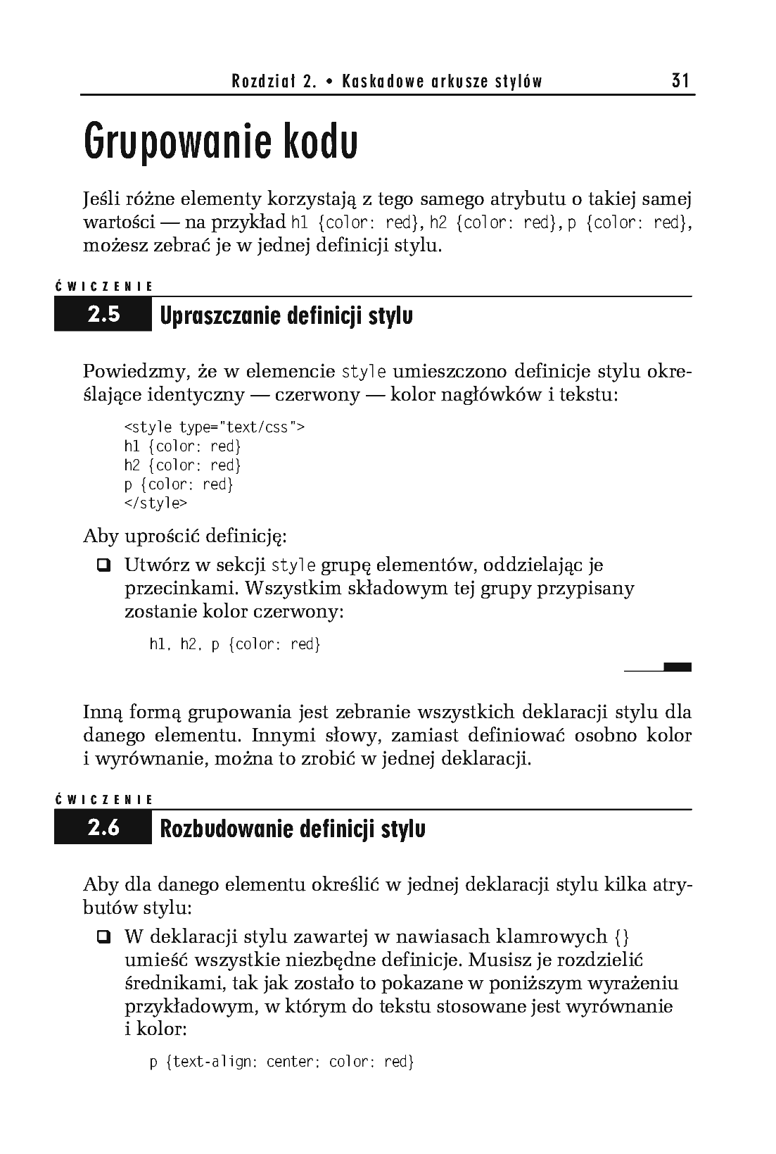 Fragment „CSS. Ćwiczenia” — strona 14 z 15