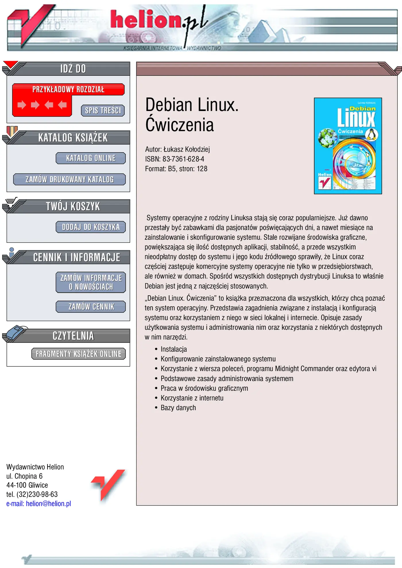 Fragment „Debian Linux. Ćwiczenia” — strona 1 z 26