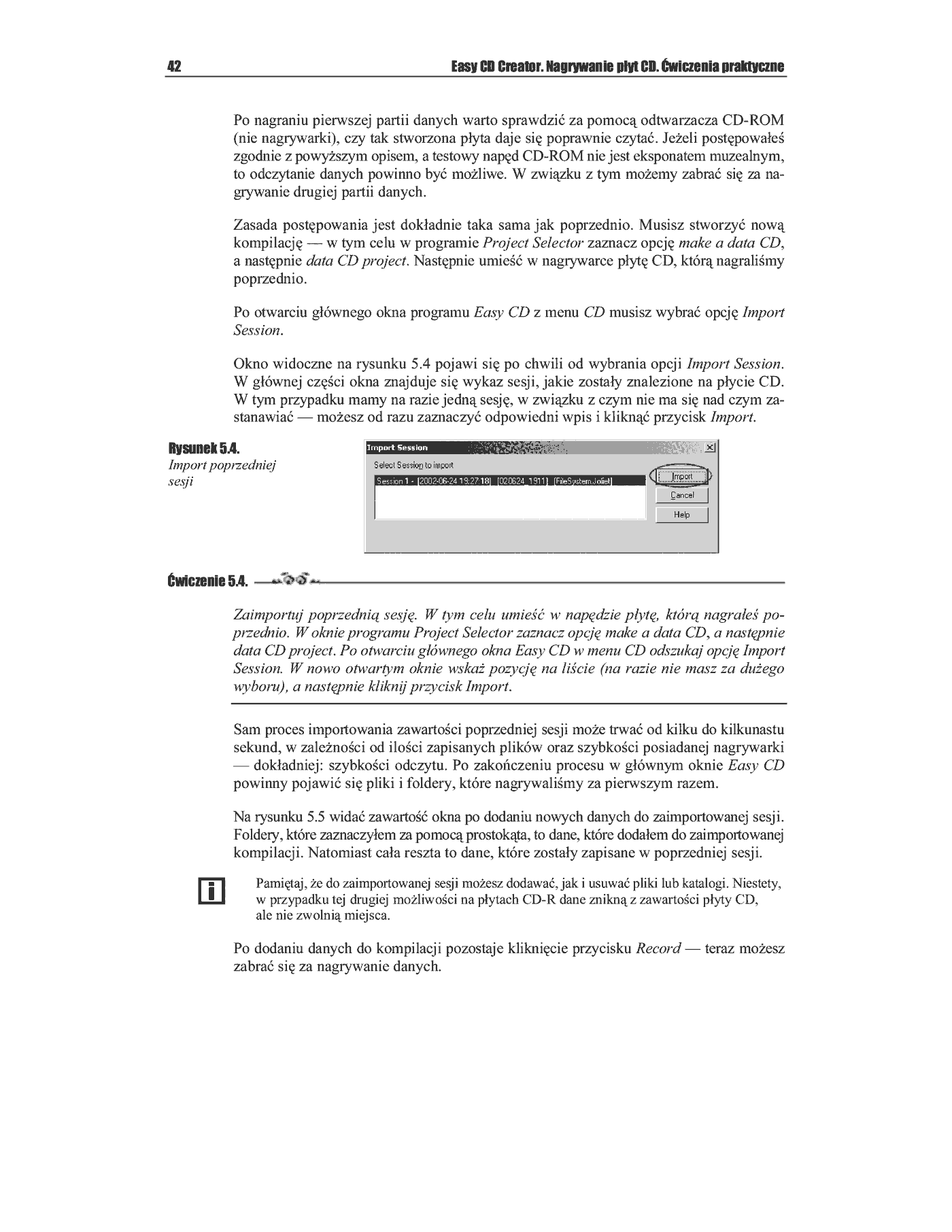 Fragment „Easy CD Creator. Nagrywanie płyt CD. Ćwiczenia praktyczne” — strona 6 z 25