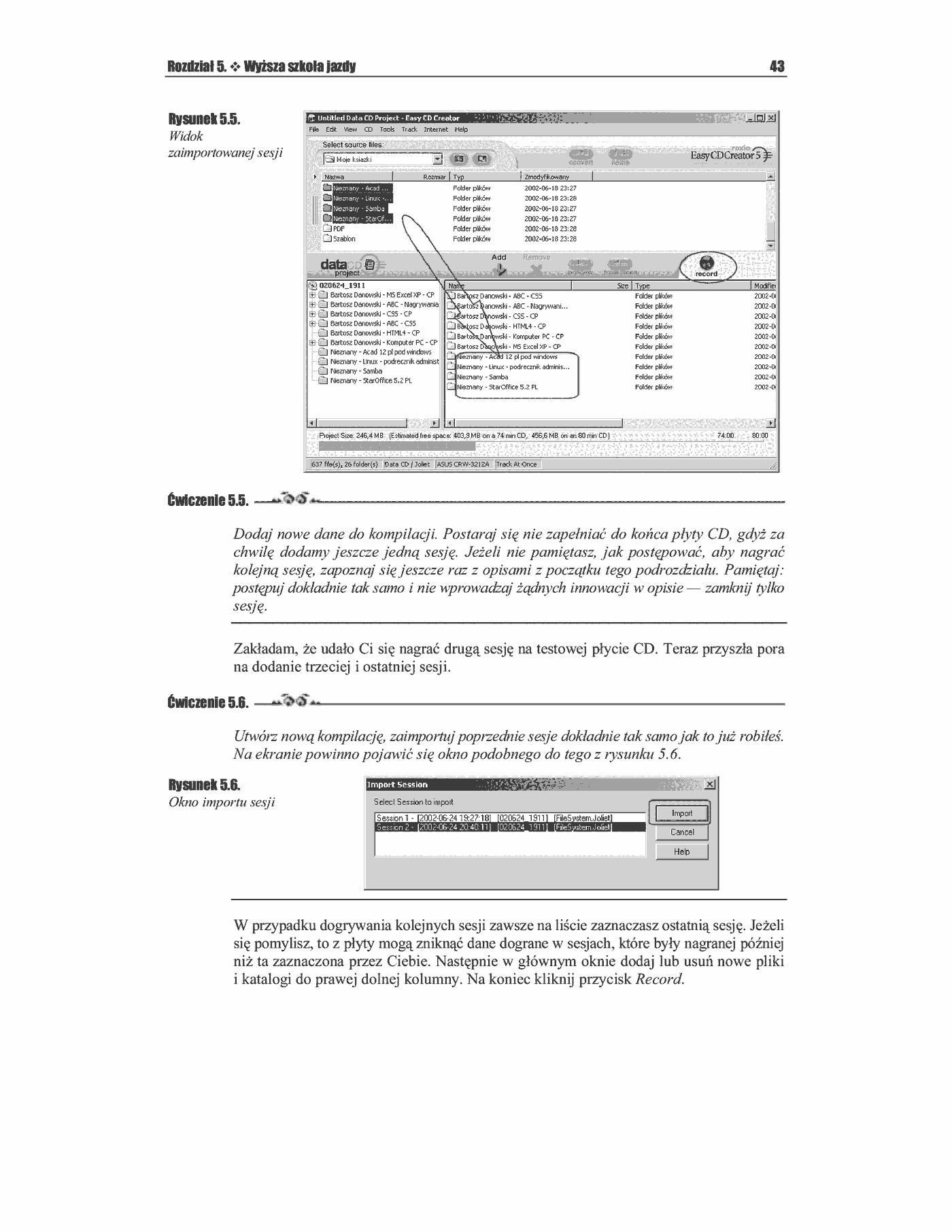Fragment „Easy CD Creator. Nagrywanie płyt CD. Ćwiczenia praktyczne” — strona 7 z 25