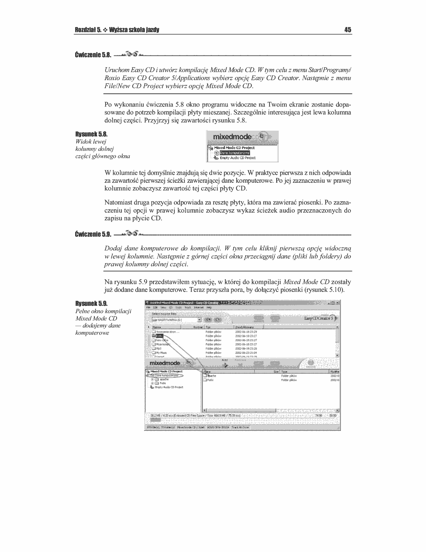 Fragment „Easy CD Creator. Nagrywanie płyt CD. Ćwiczenia praktyczne” — strona 9 z 25