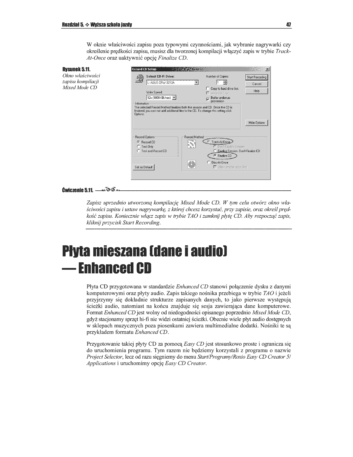 Fragment „Easy CD Creator. Nagrywanie płyt CD. Ćwiczenia praktyczne” — strona 11 z 25