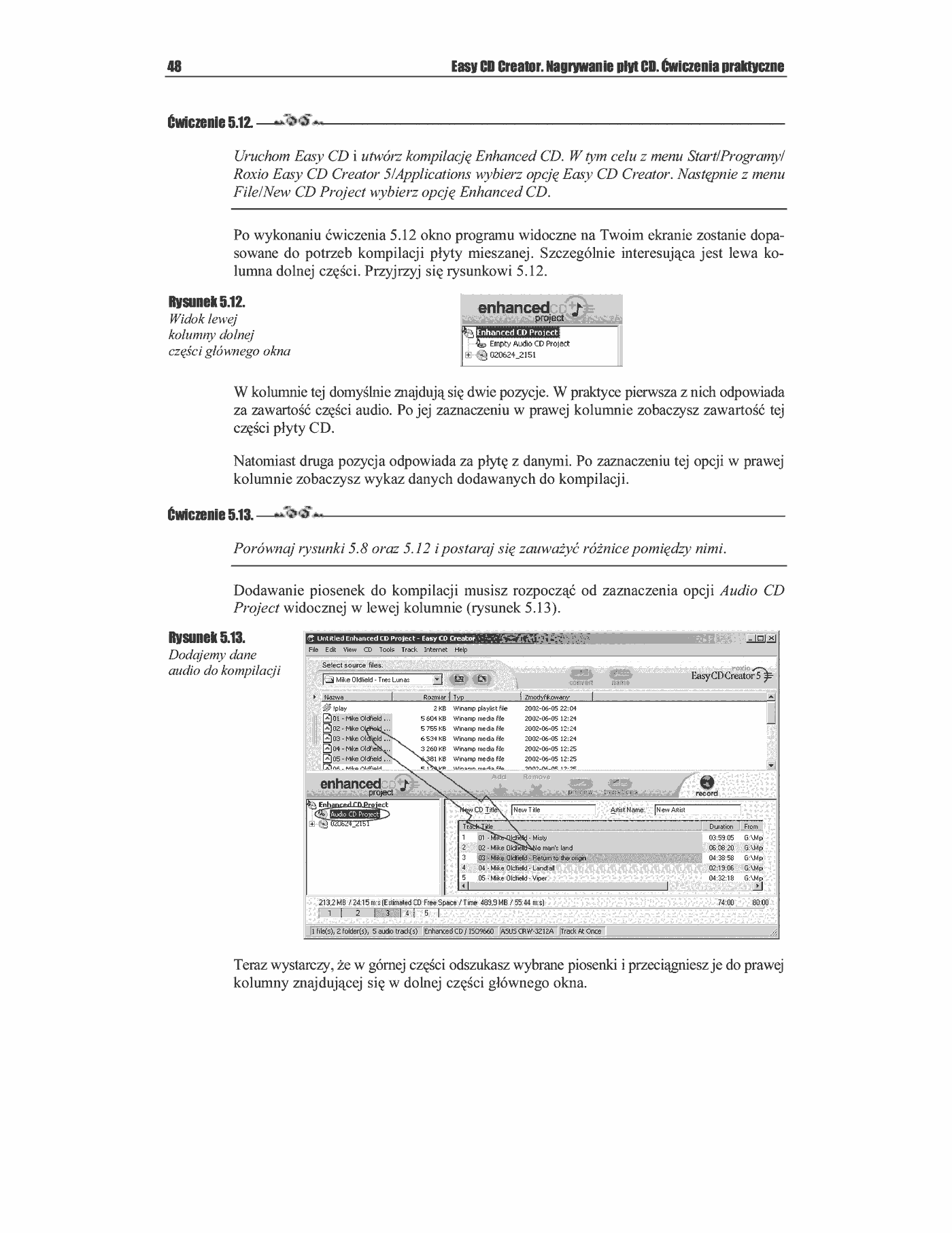 Fragment „Easy CD Creator. Nagrywanie płyt CD. Ćwiczenia praktyczne” — strona 12 z 25