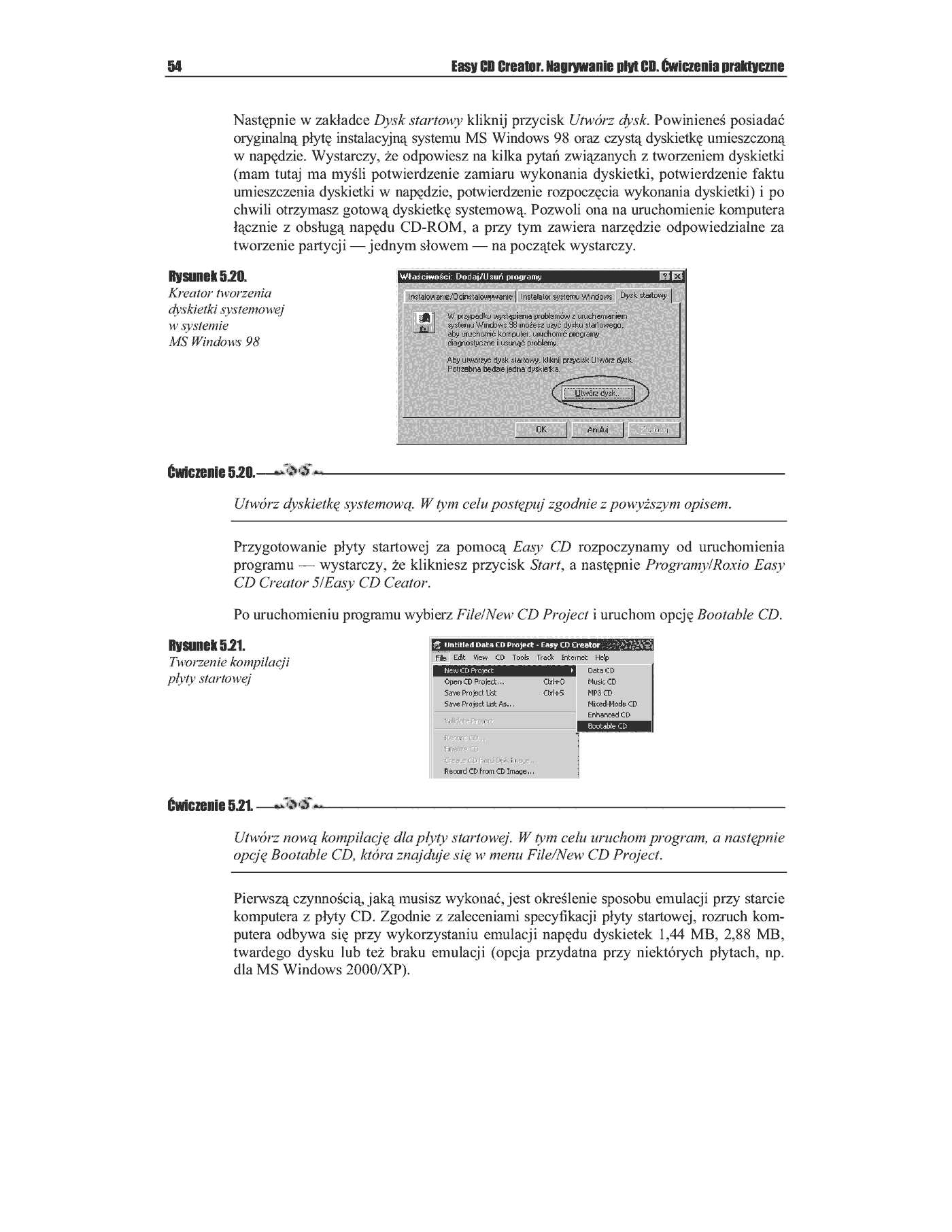 Fragment „Easy CD Creator. Nagrywanie płyt CD. Ćwiczenia praktyczne” — strona 18 z 25