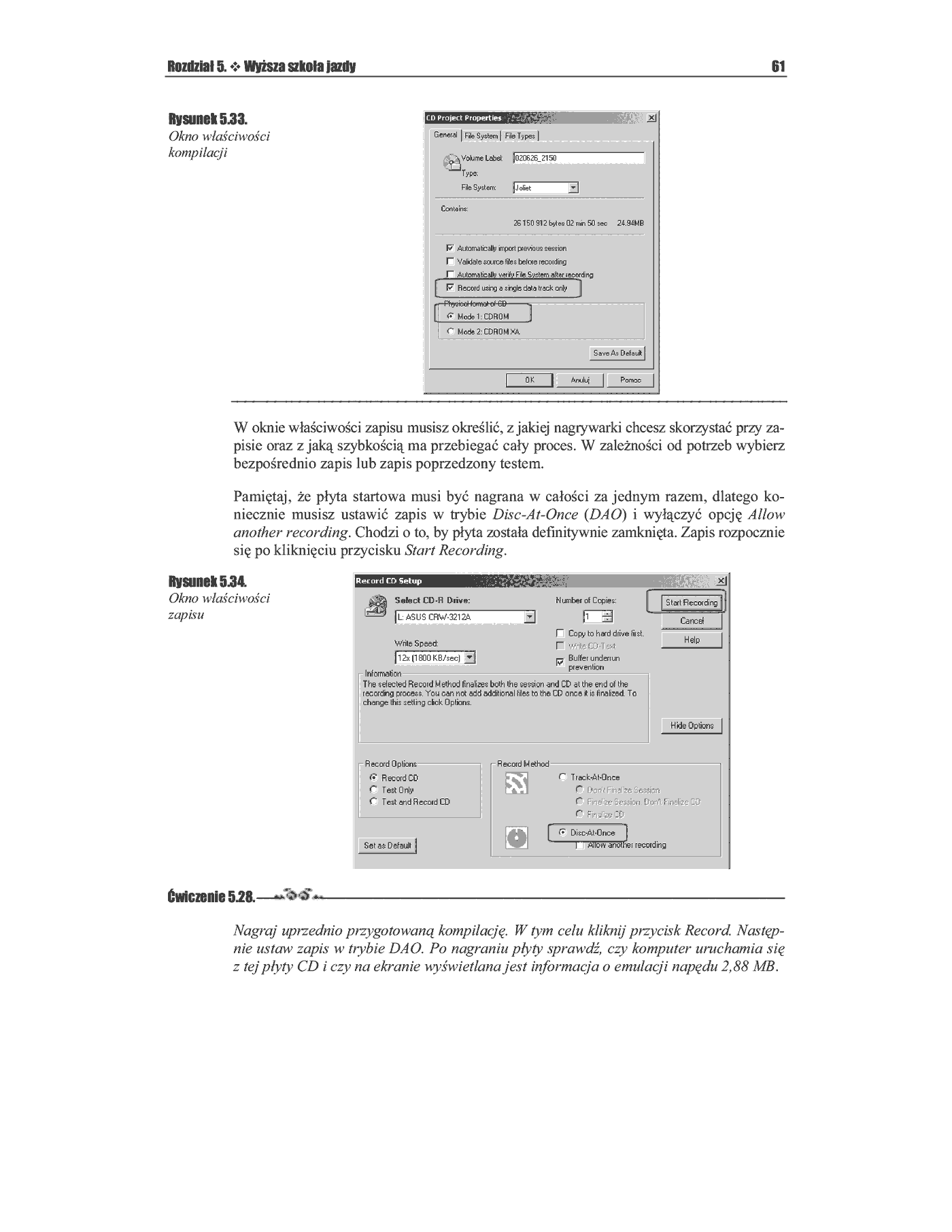 Fragment „Easy CD Creator. Nagrywanie płyt CD. Ćwiczenia praktyczne” — strona 25 z 25