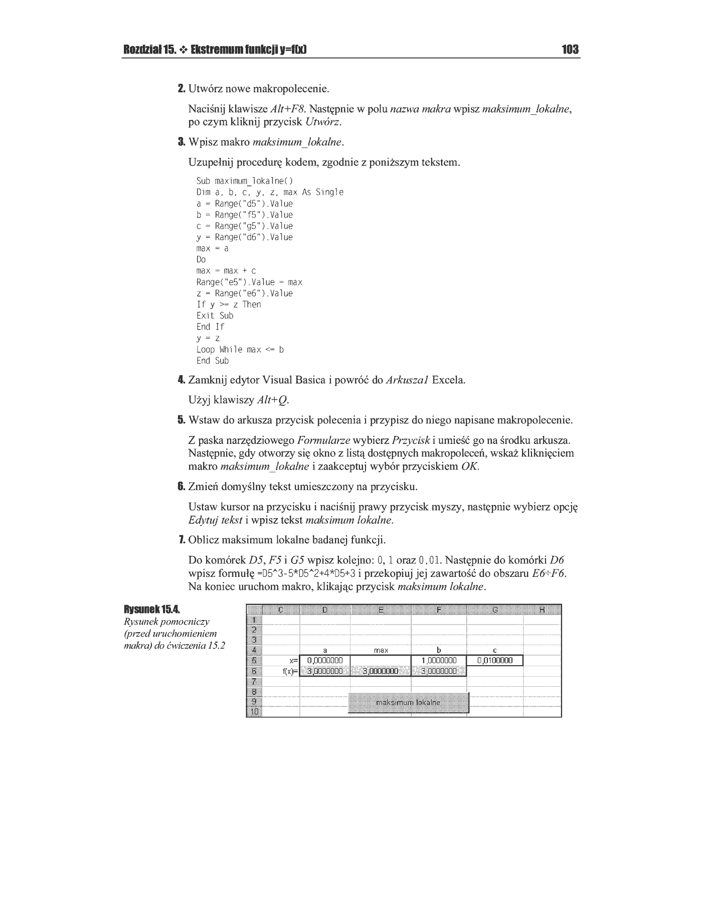 Fragment „Matematyka w Excelu dla szkół średnich. Ćwiczenia praktyczne. Wydanie II” — strona 6 z 11