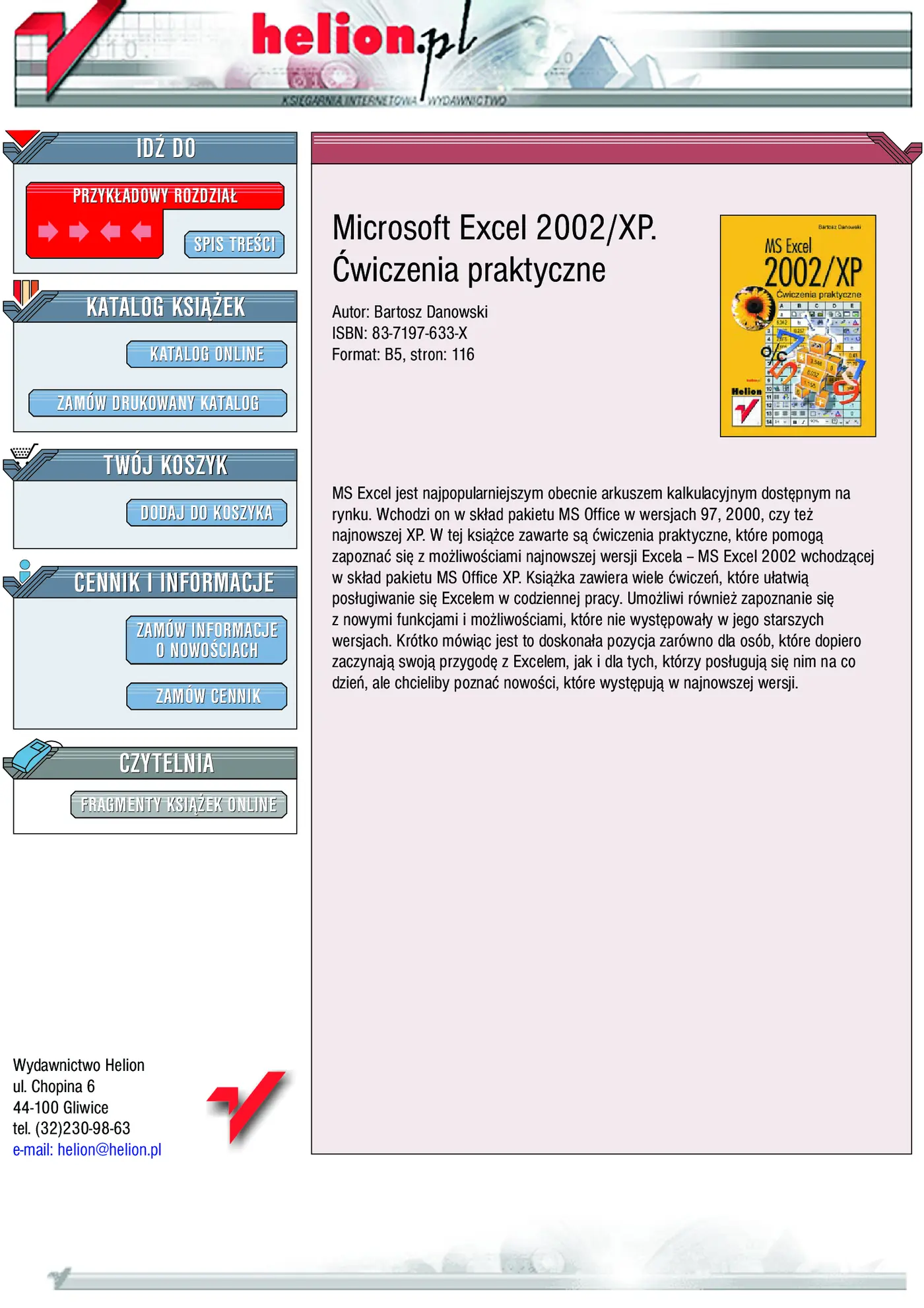 Fragment „MS Excel 2002/XP. Ćwiczenia praktyczne” — strona 1 z 14