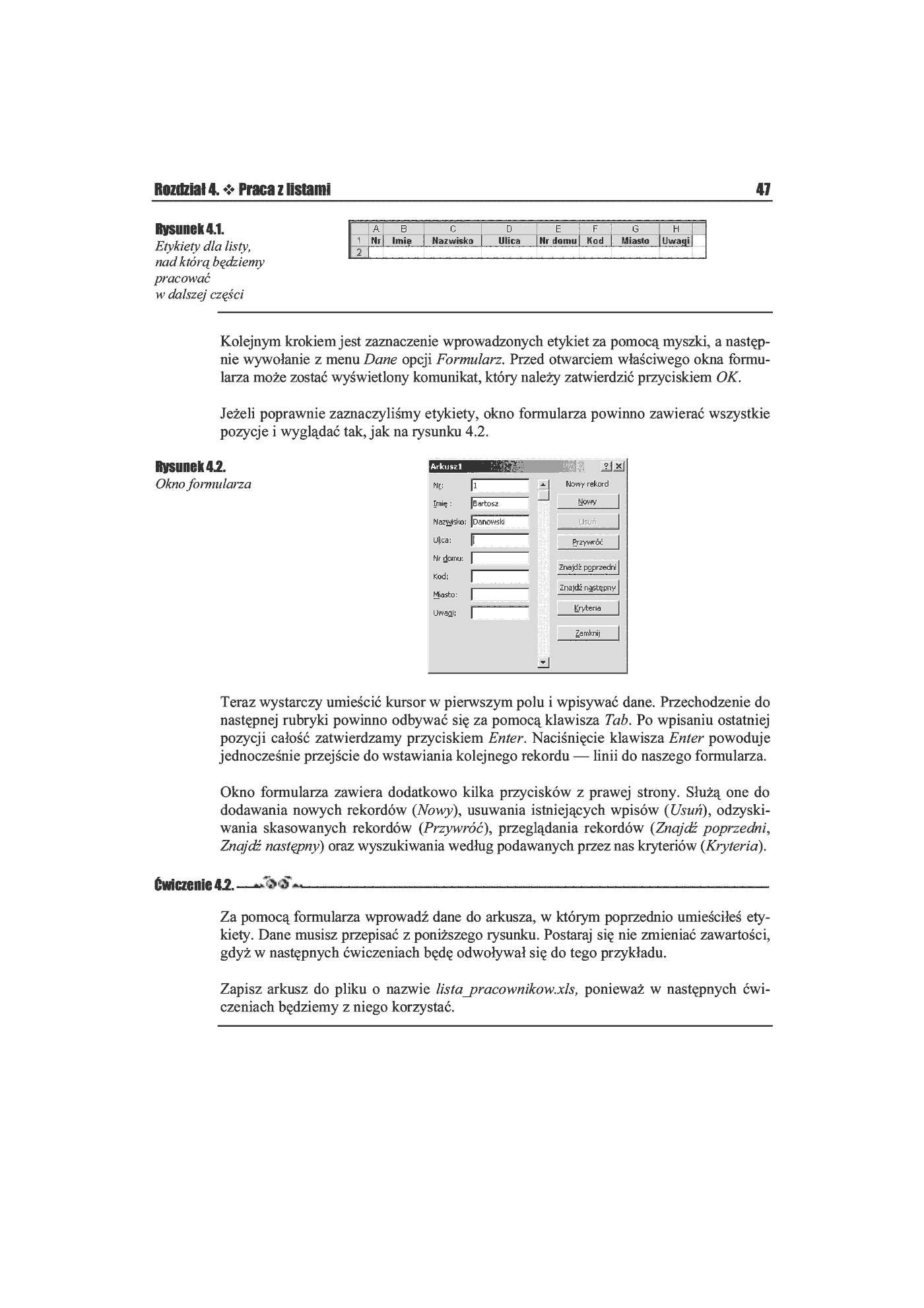 Fragment „MS Excel 2002/XP. Ćwiczenia praktyczne” — strona 5 z 14