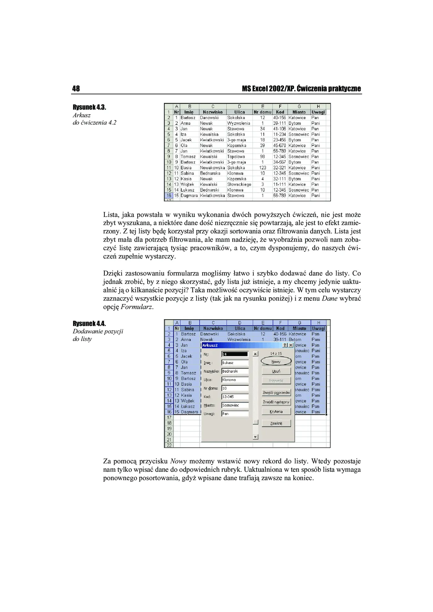 Fragment „MS Excel 2002/XP. Ćwiczenia praktyczne” — strona 6 z 14