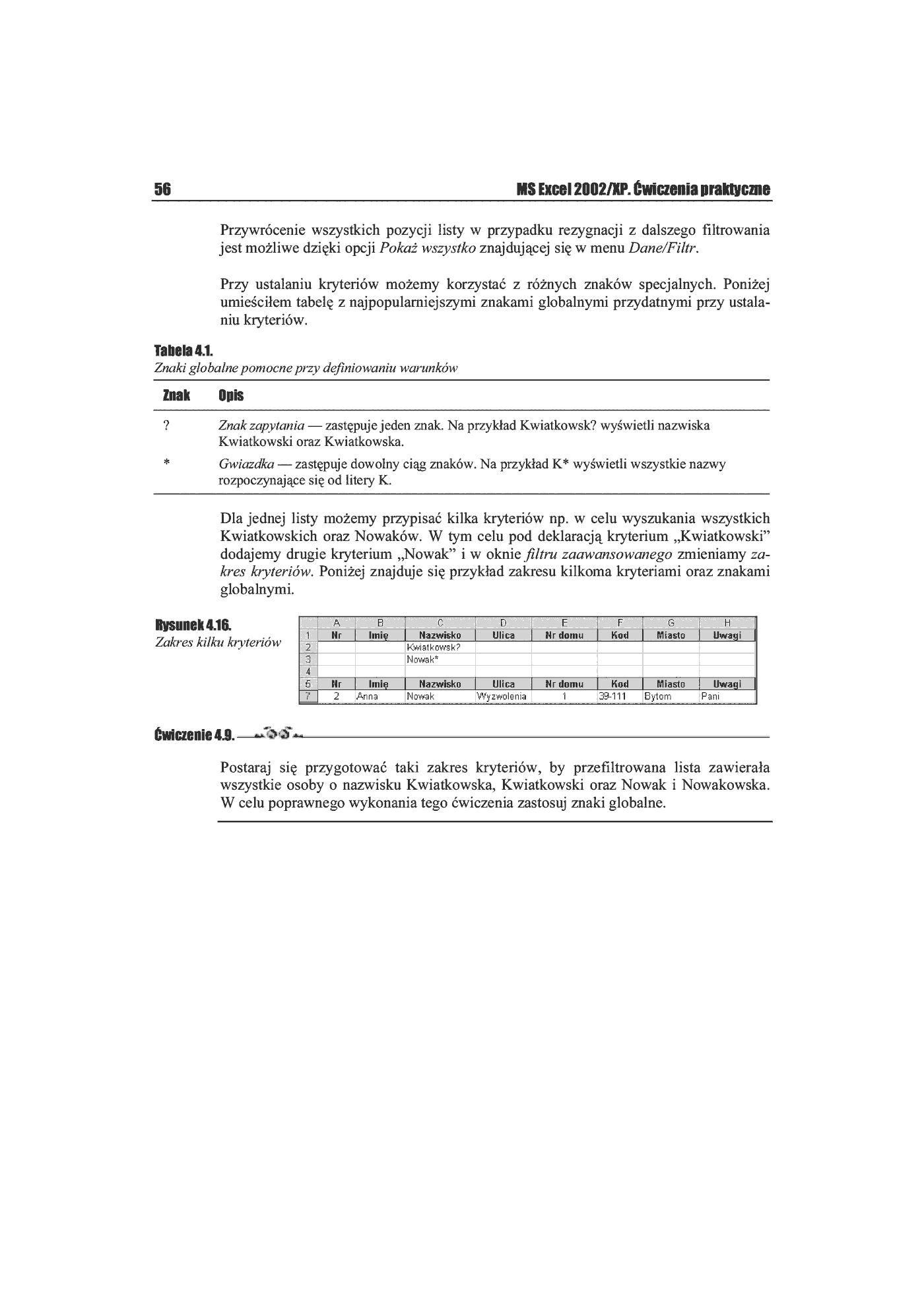 Fragment „MS Excel 2002/XP. Ćwiczenia praktyczne” — strona 14 z 14