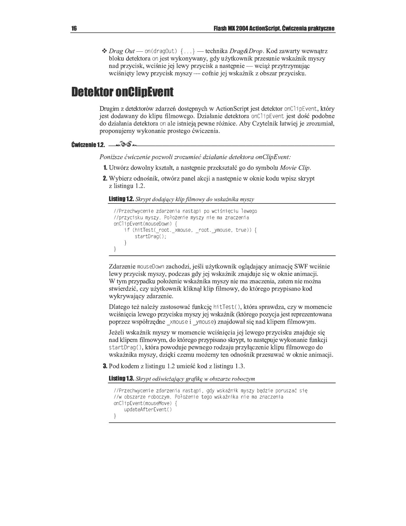 Fragment „Flash MX 2004 ActionScript. Ćwiczenia praktyczne” — strona 9 z 11