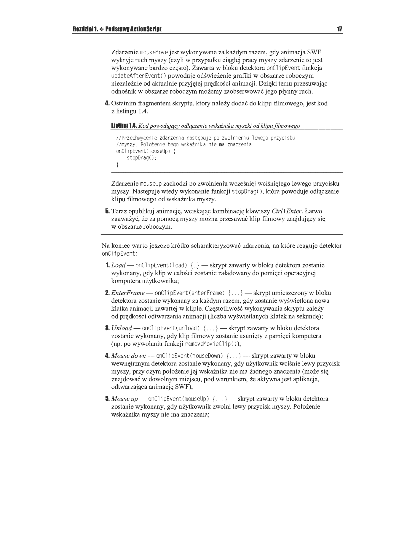 Fragment „Flash MX 2004 ActionScript. Ćwiczenia praktyczne” — strona 10 z 11