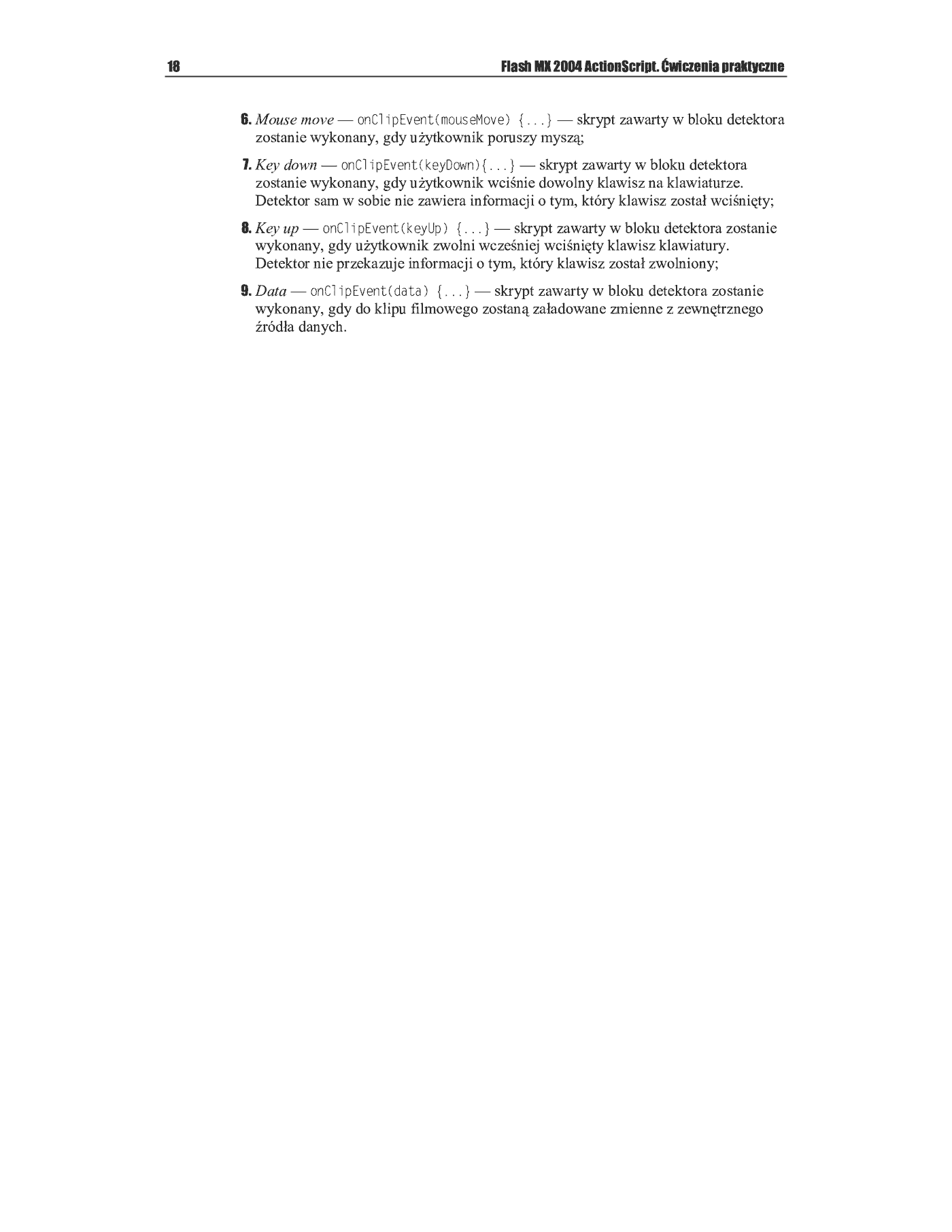Fragment „Flash MX 2004 ActionScript. Ćwiczenia praktyczne” — strona 11 z 11