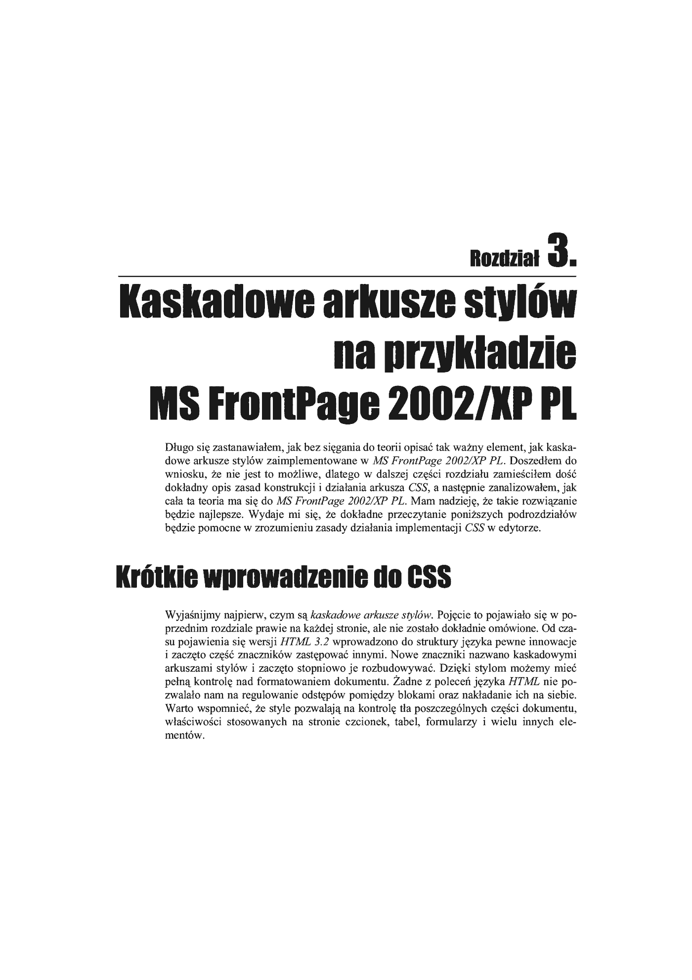 Fragment „FrontPage 2002/XP PL. Ćwiczenia praktyczne” — strona 4 z 17