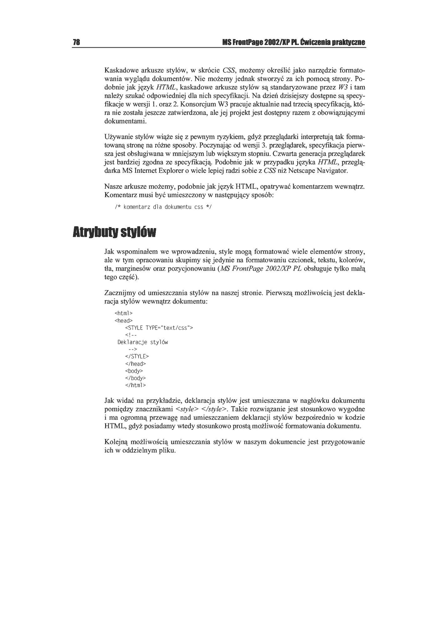 Fragment „FrontPage 2002/XP PL. Ćwiczenia praktyczne” — strona 5 z 17