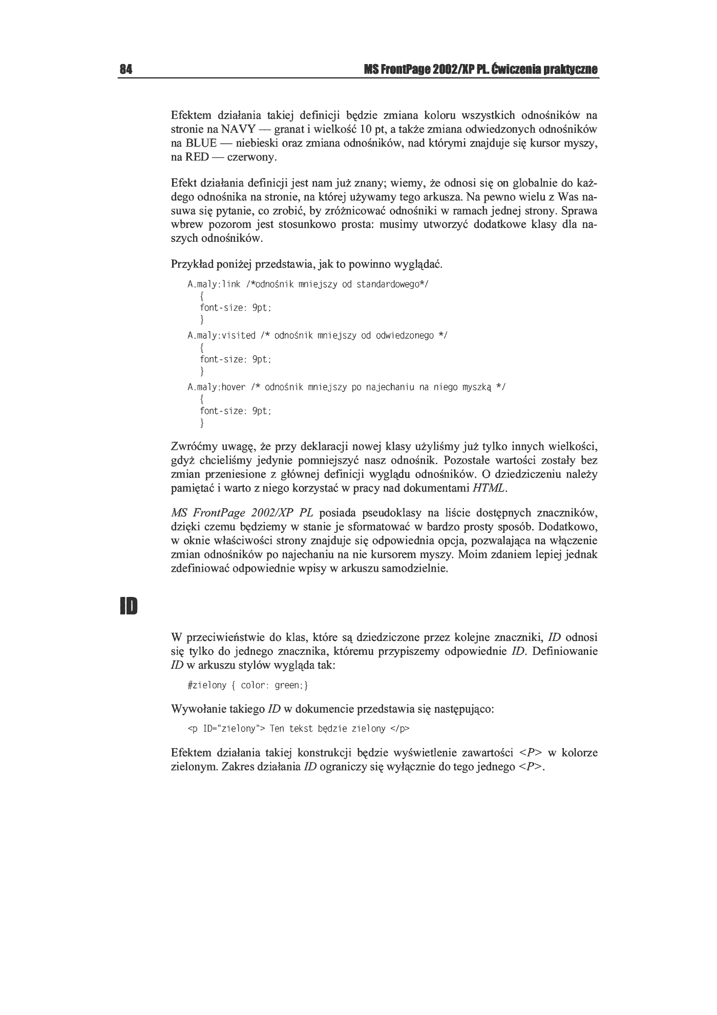 Fragment „FrontPage 2002/XP PL. Ćwiczenia praktyczne” — strona 11 z 17