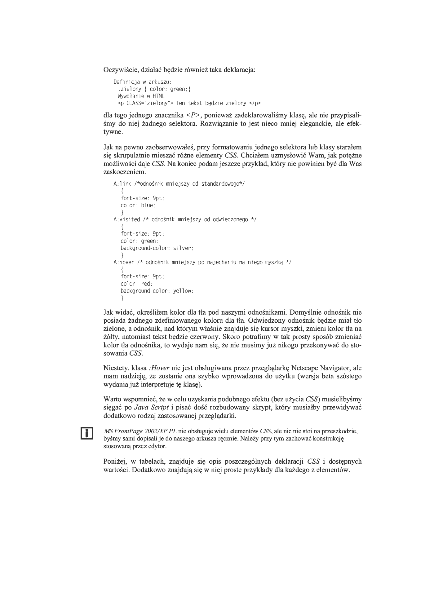 Fragment „FrontPage 2002/XP PL. Ćwiczenia praktyczne” — strona 12 z 17