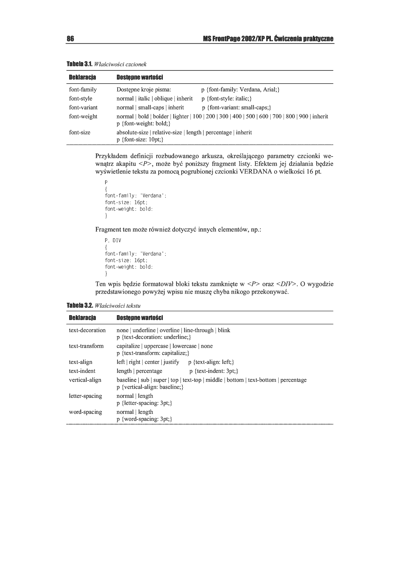 Fragment „FrontPage 2002/XP PL. Ćwiczenia praktyczne” — strona 13 z 17