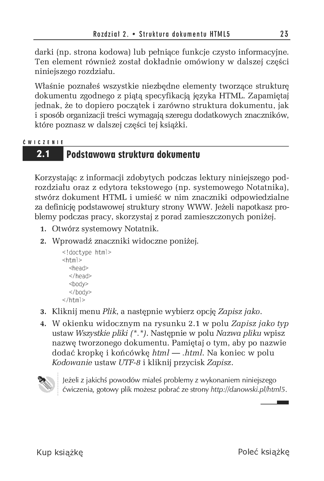 Fragment „HTML5. Ćwiczenia praktyczne” — strona 7 z 22