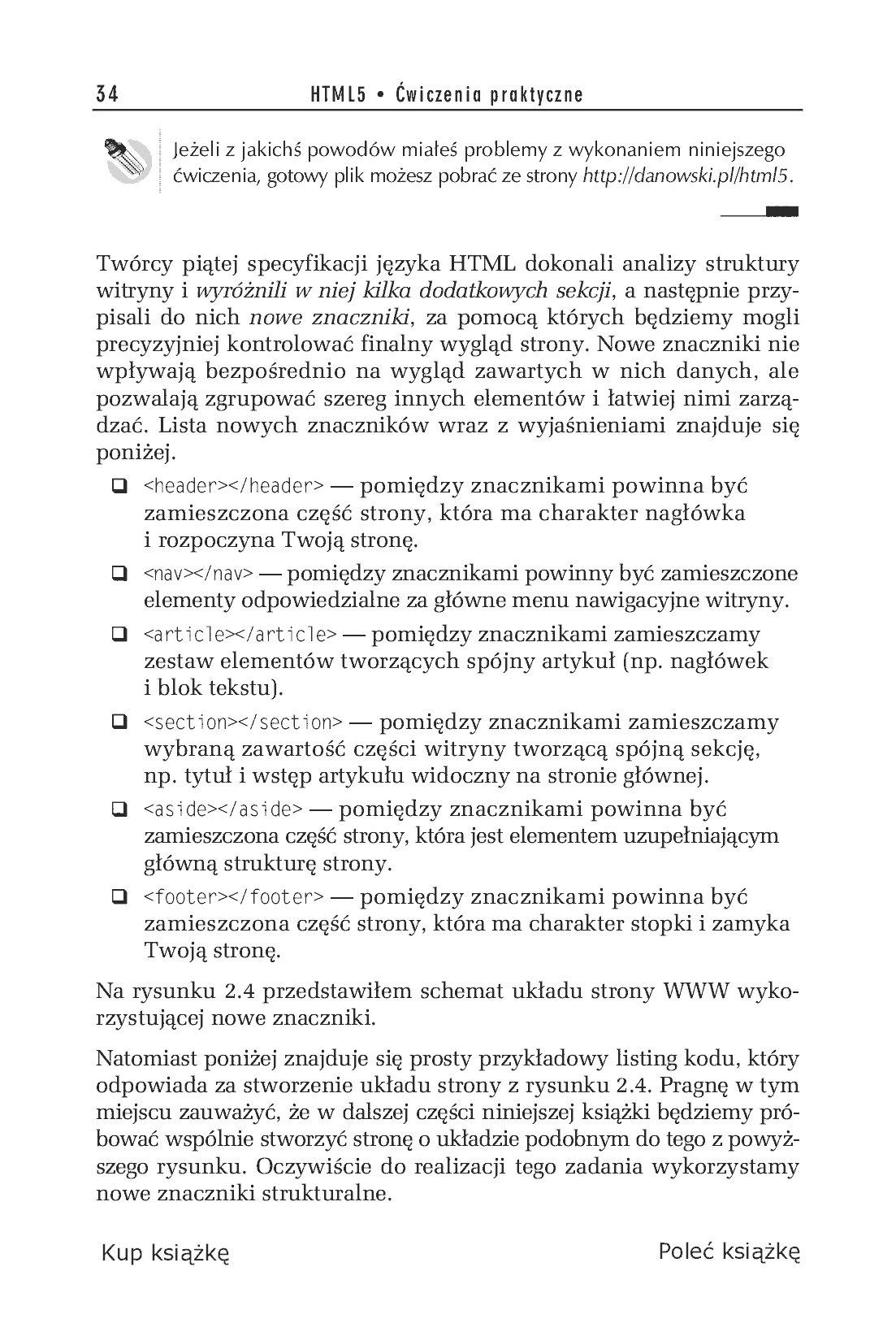 Fragment „HTML5. Ćwiczenia praktyczne” — strona 18 z 22