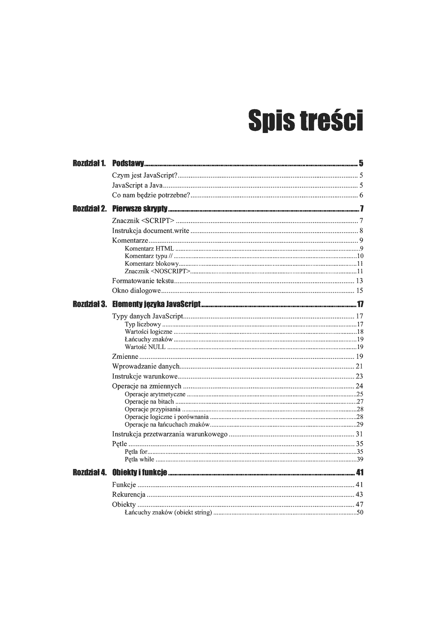 Fragment „JavaScript. Ćwiczenia praktyczne” — strona 2 z 13