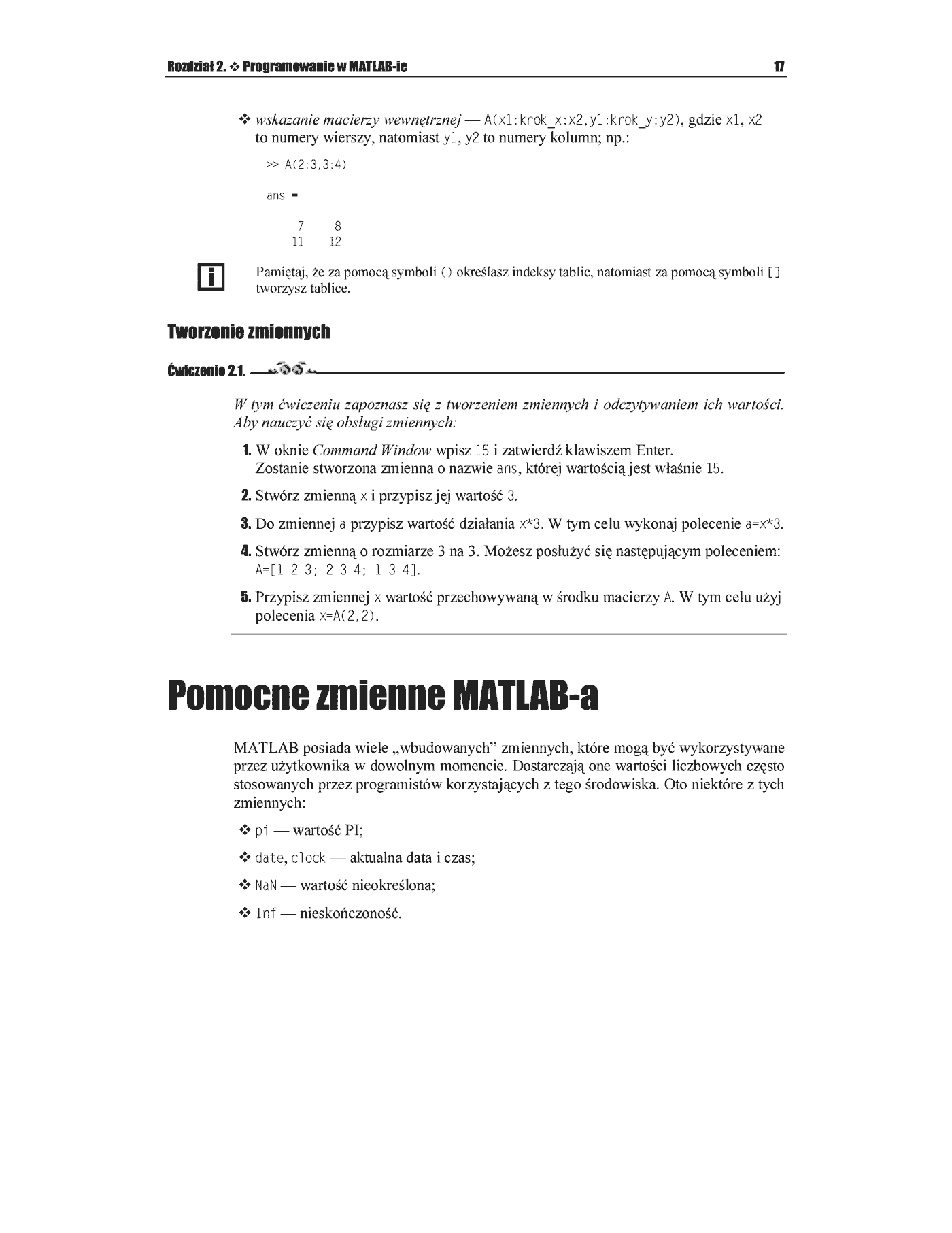 Fragment „MATLAB. Ćwiczenia” — strona 8 z 10