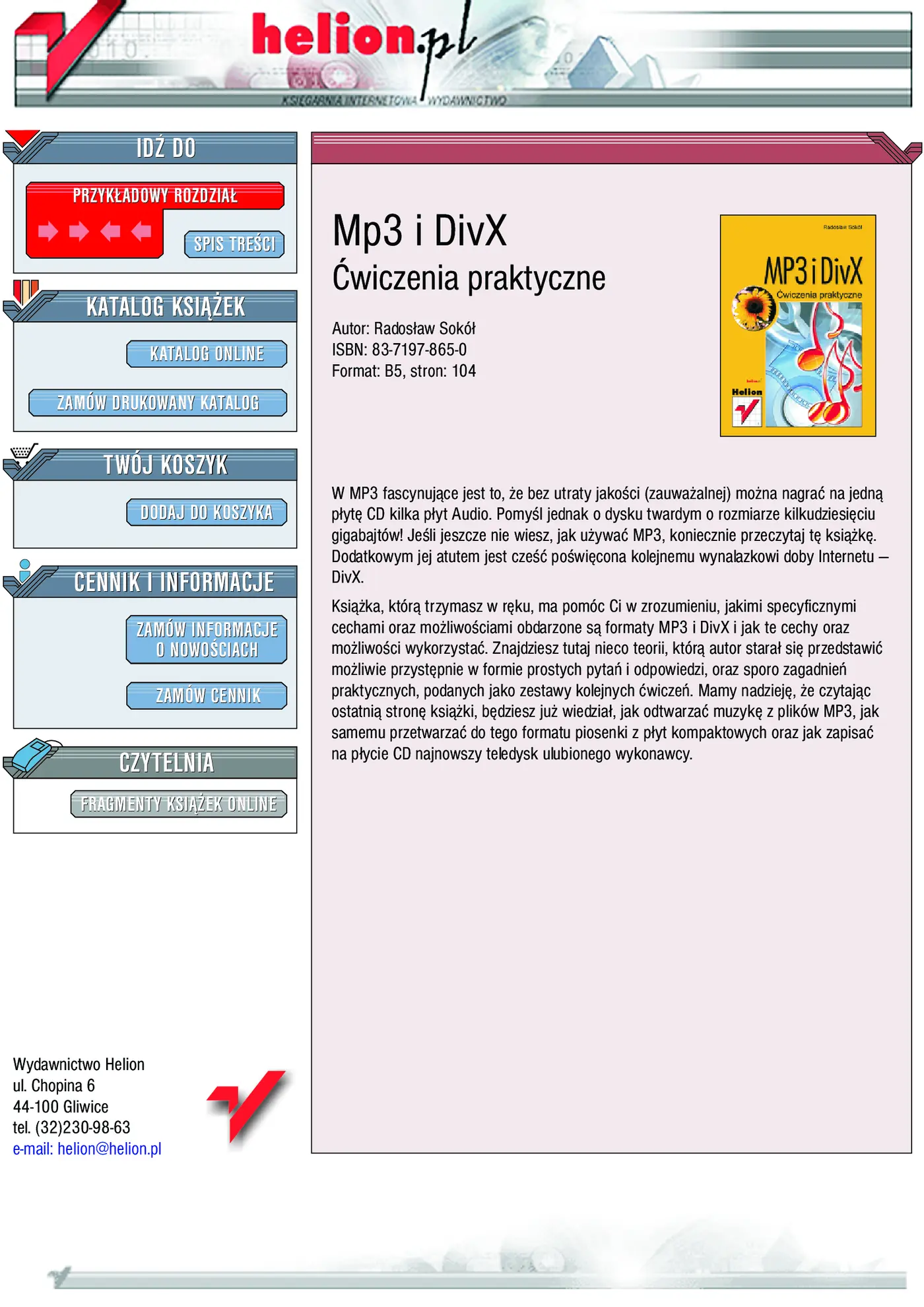 Fragment „MP3 i DivX. Ćwiczenia praktyczne” — strona 1 z 13