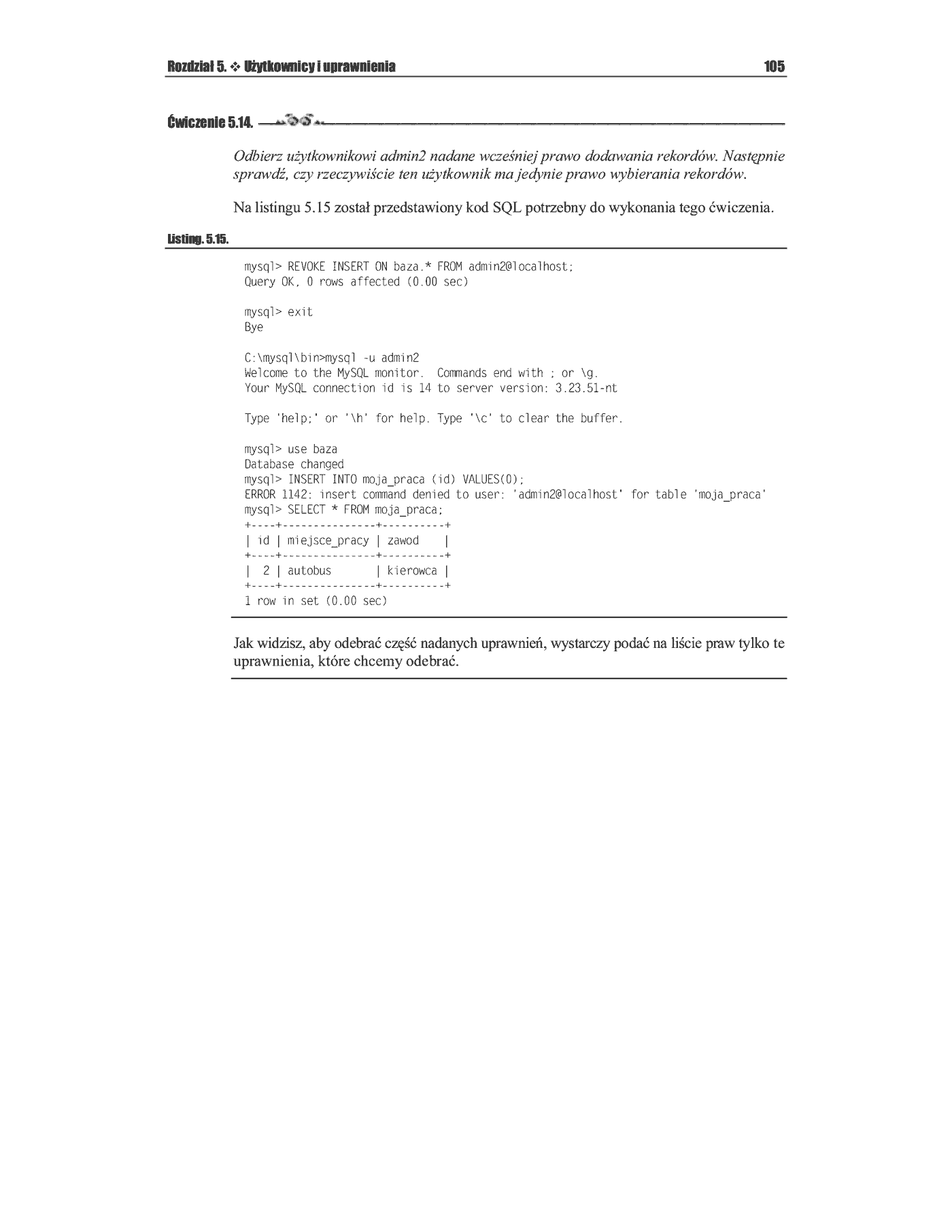 Fragment „MySQL. Ćwiczenia” — strona 12 z 12
