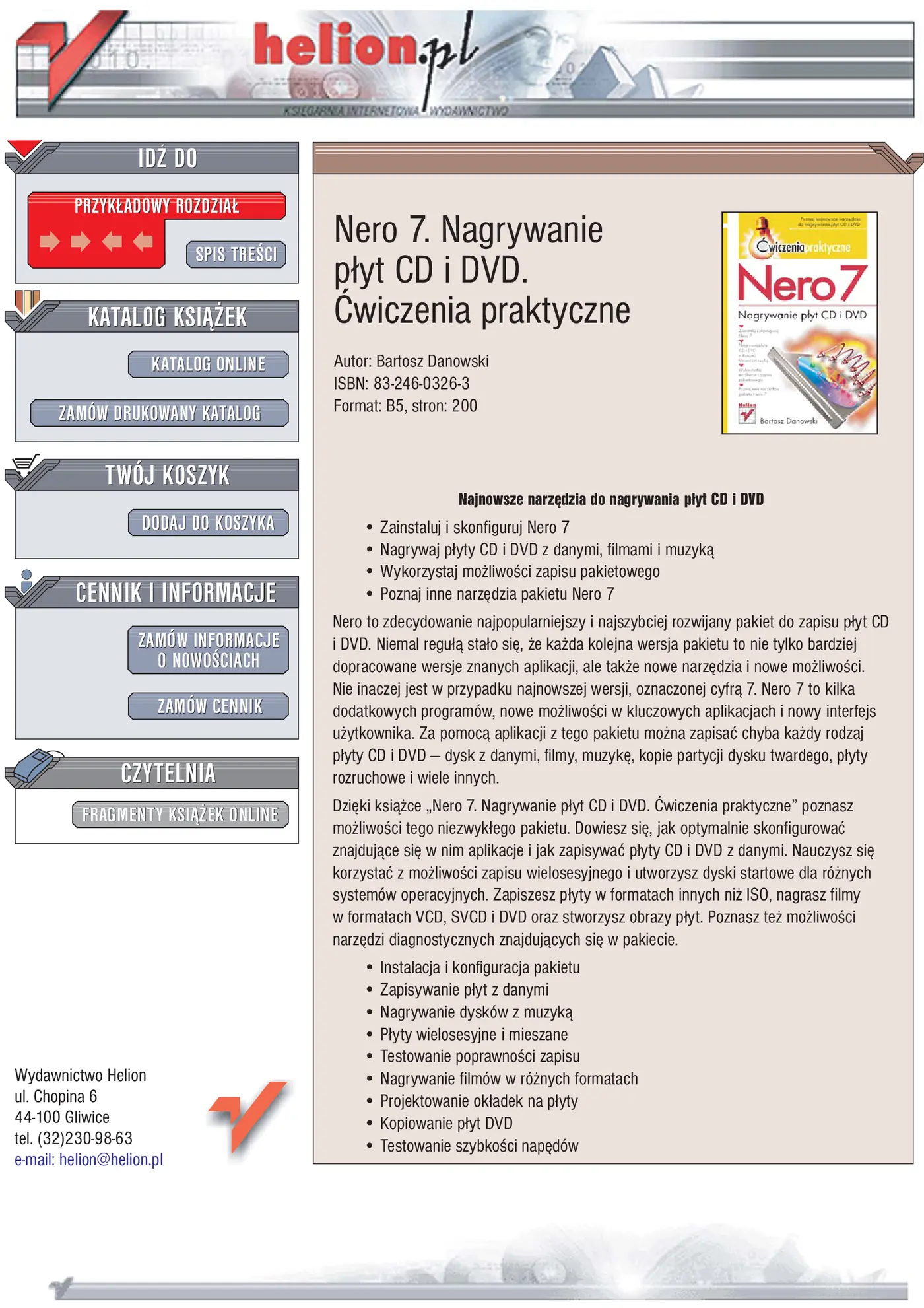 Fragment „Nero 7. Nagrywanie płyt CD i DVD. Ćwiczenia praktyczne” — strona 1 z 26