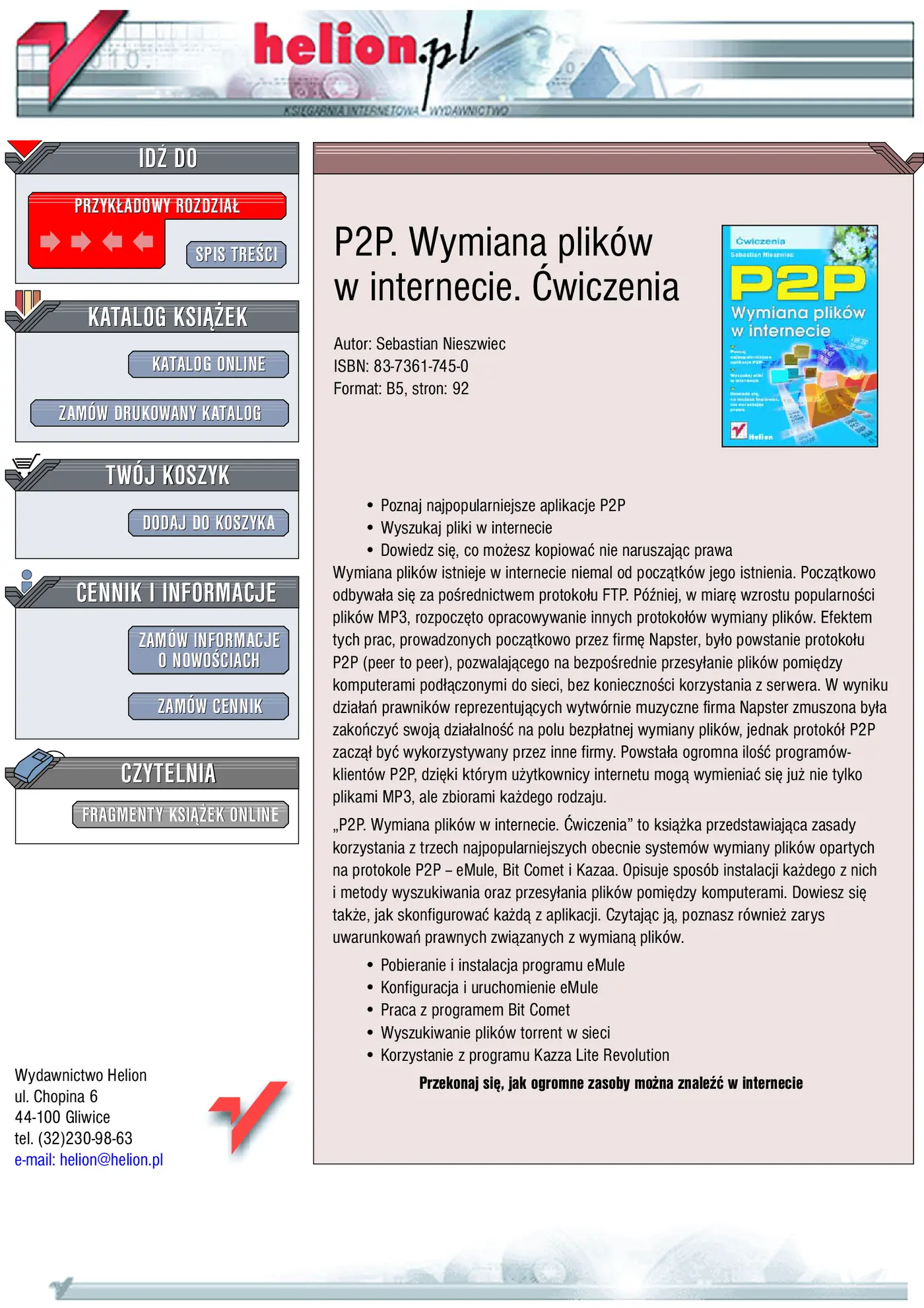 Fragment „P2P. Wymiana plików w internecie. Ćwiczenia” — strona 1 z 7