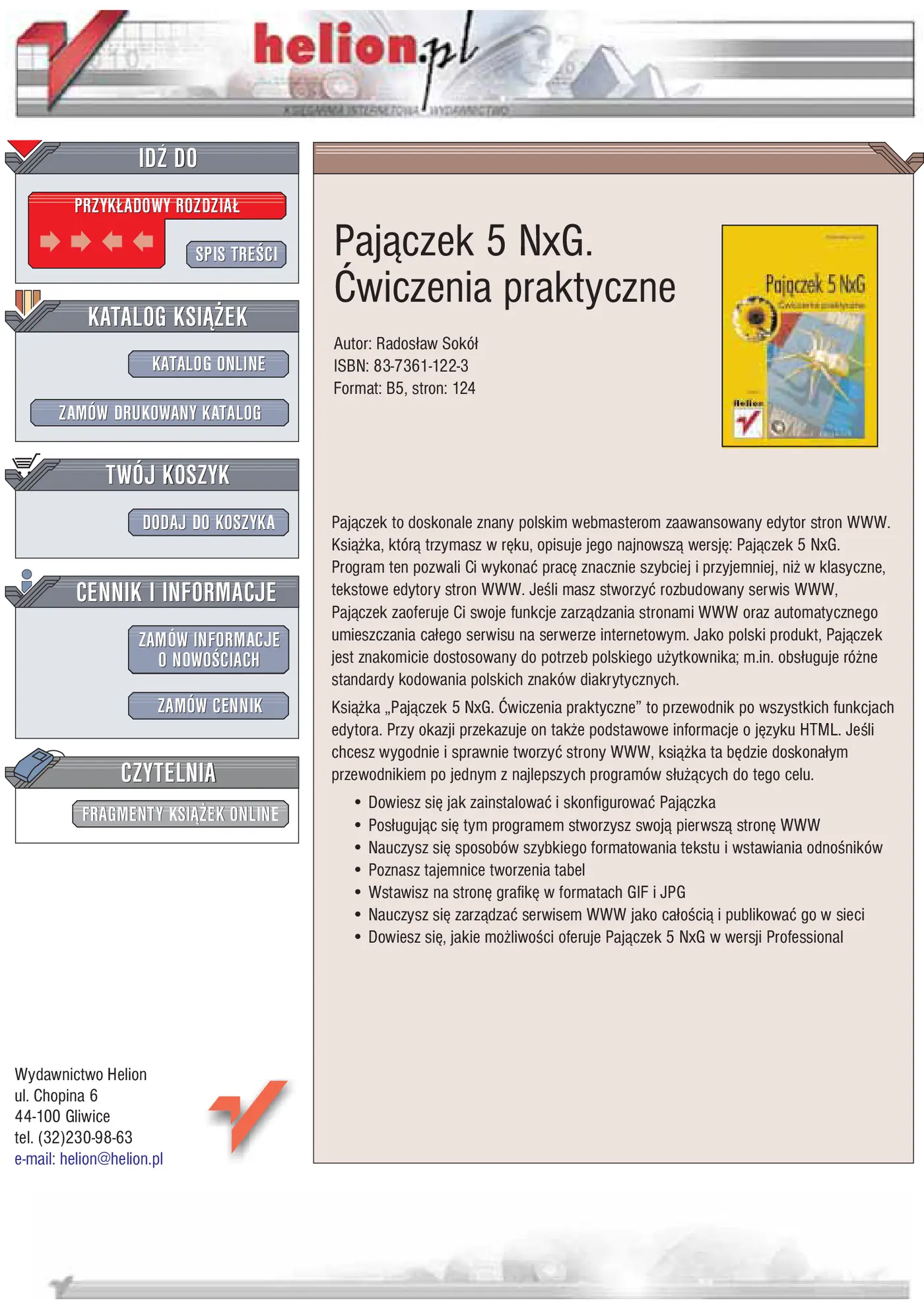 Fragment „Pajączek 5 NxG. Ćwiczenia praktyczne” — strona 1 z 12