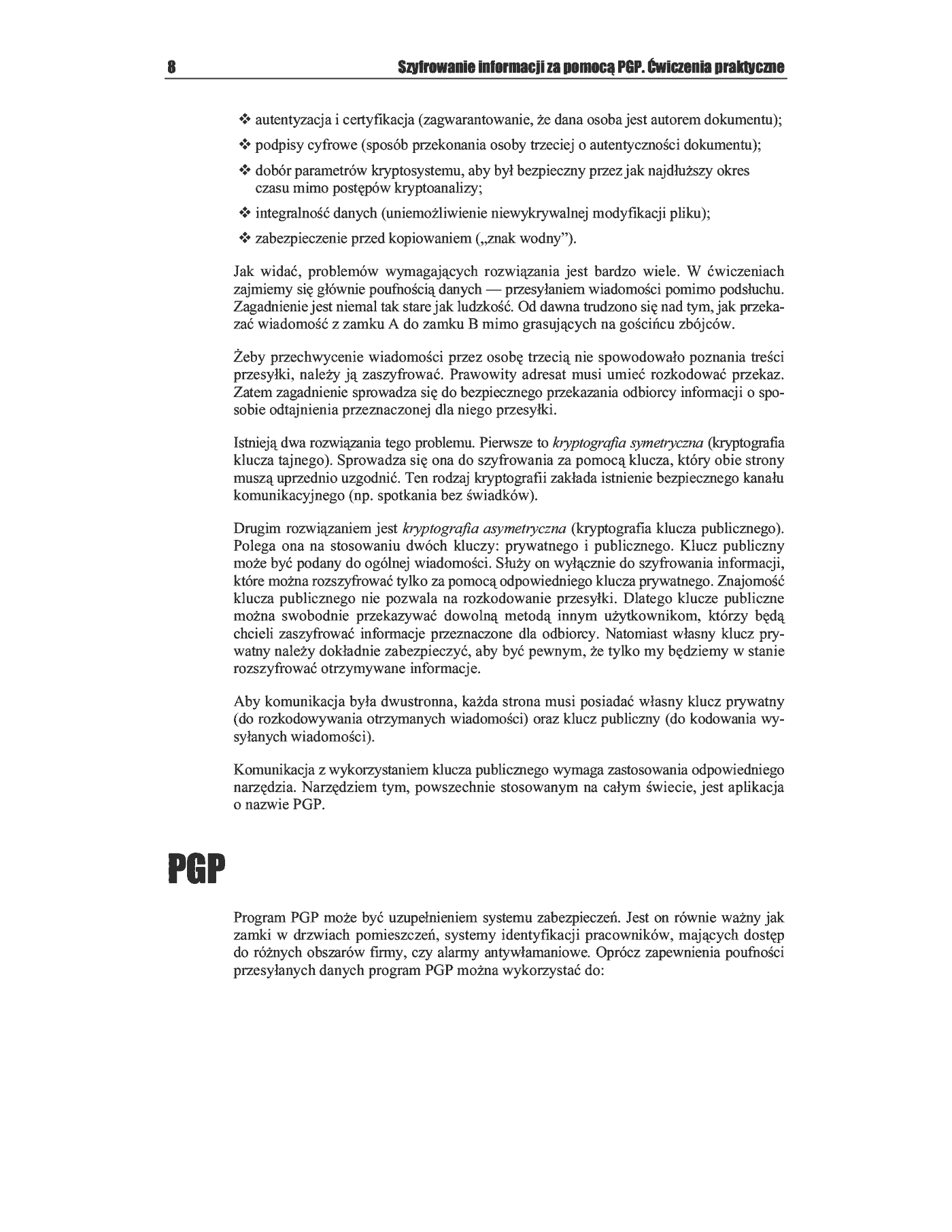 Fragment „PGP. Szyfrowanie informacji. Ćwiczenia praktyczne” — strona 7 z 9