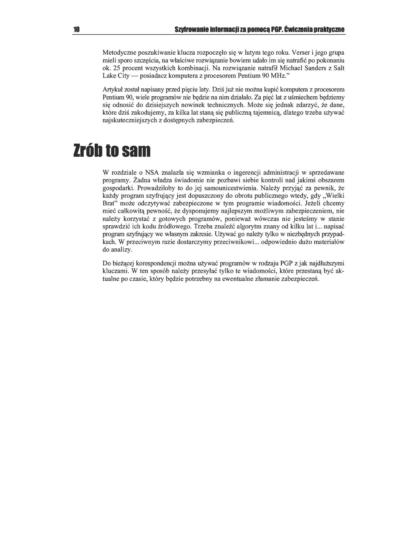 Fragment „PGP. Szyfrowanie informacji. Ćwiczenia praktyczne” — strona 9 z 9