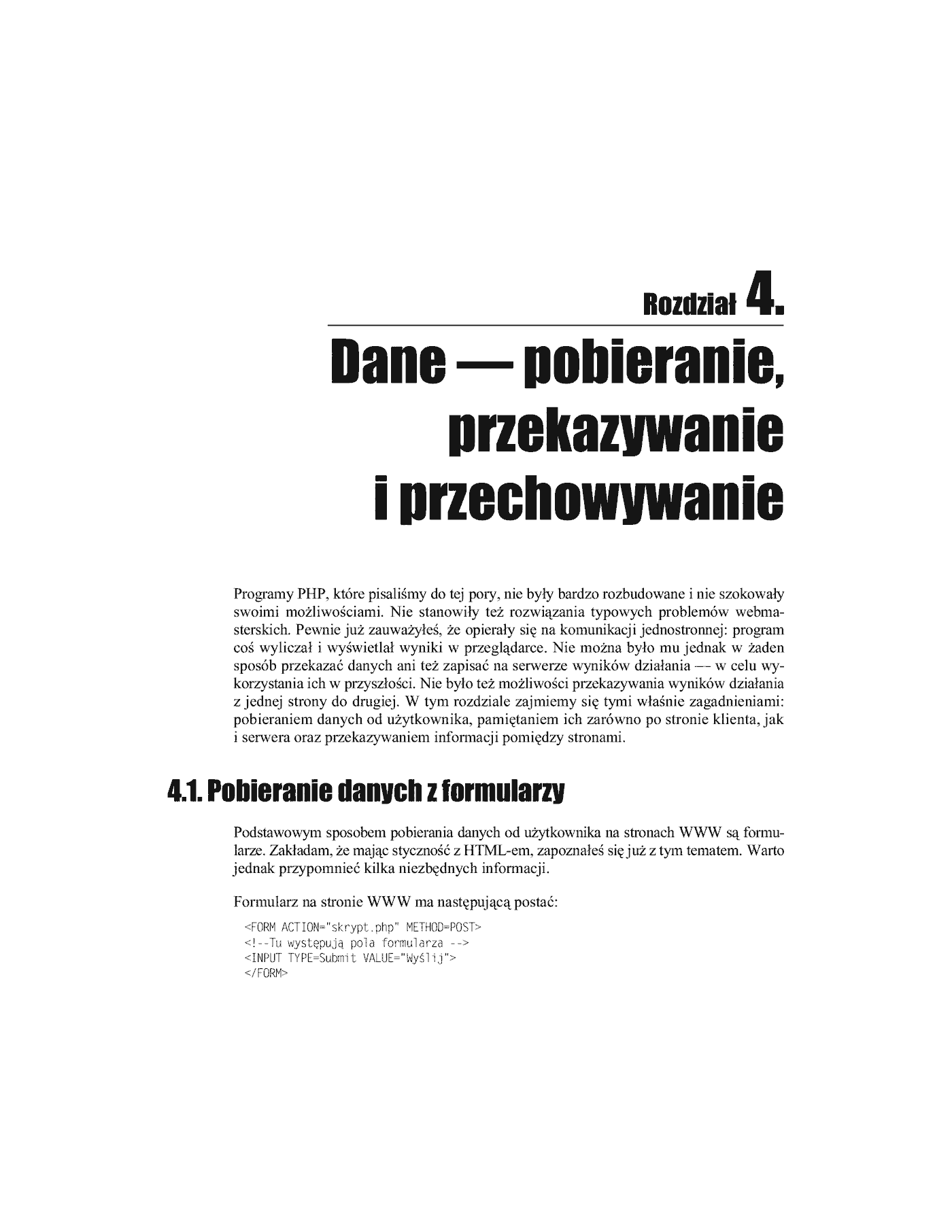 Fragment „PHP5. Tworzenie stron WWW. Ćwiczenia praktyczne” — strona 4 z 6