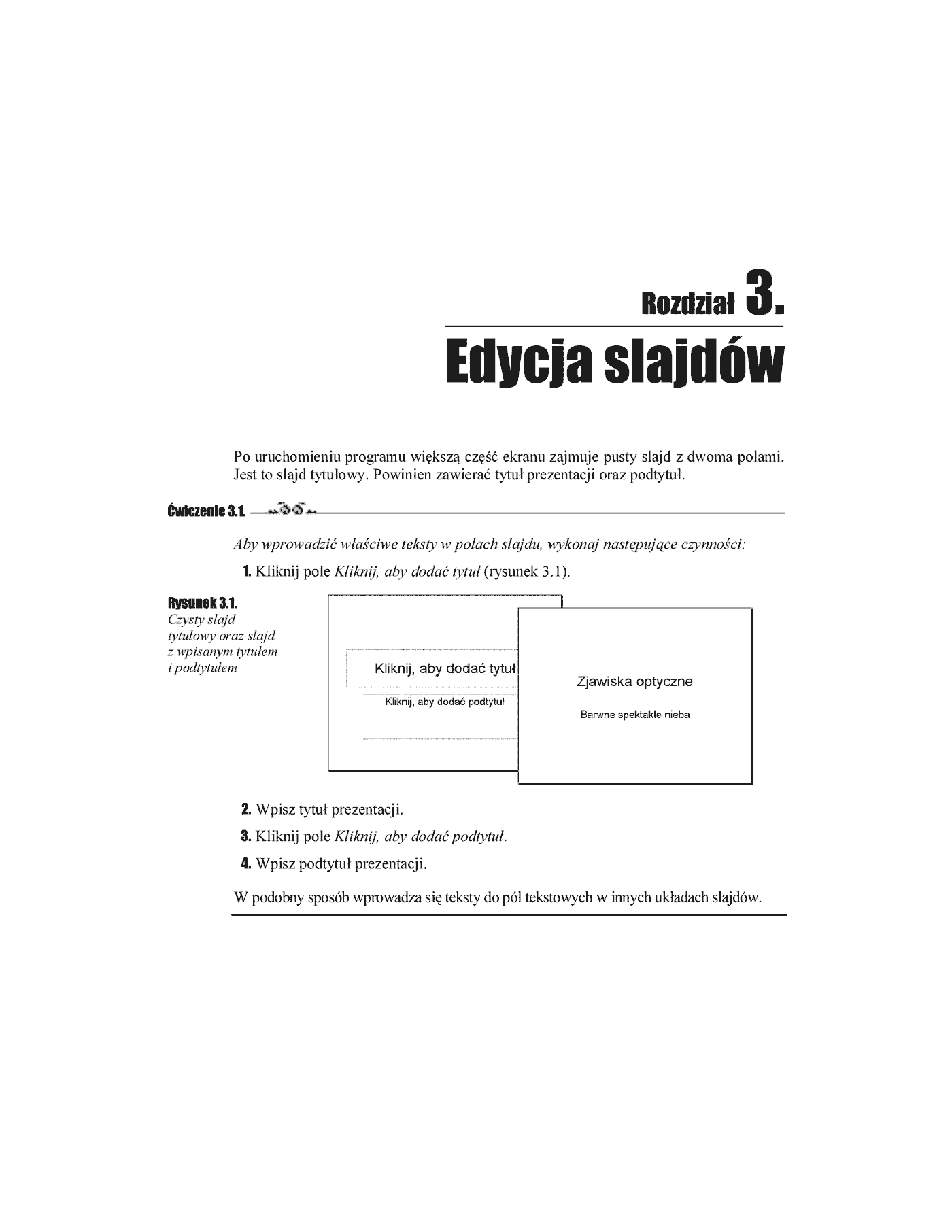 Fragment „PowerPoint 2003 PL. Ćwiczenia” — strona 4 z 49