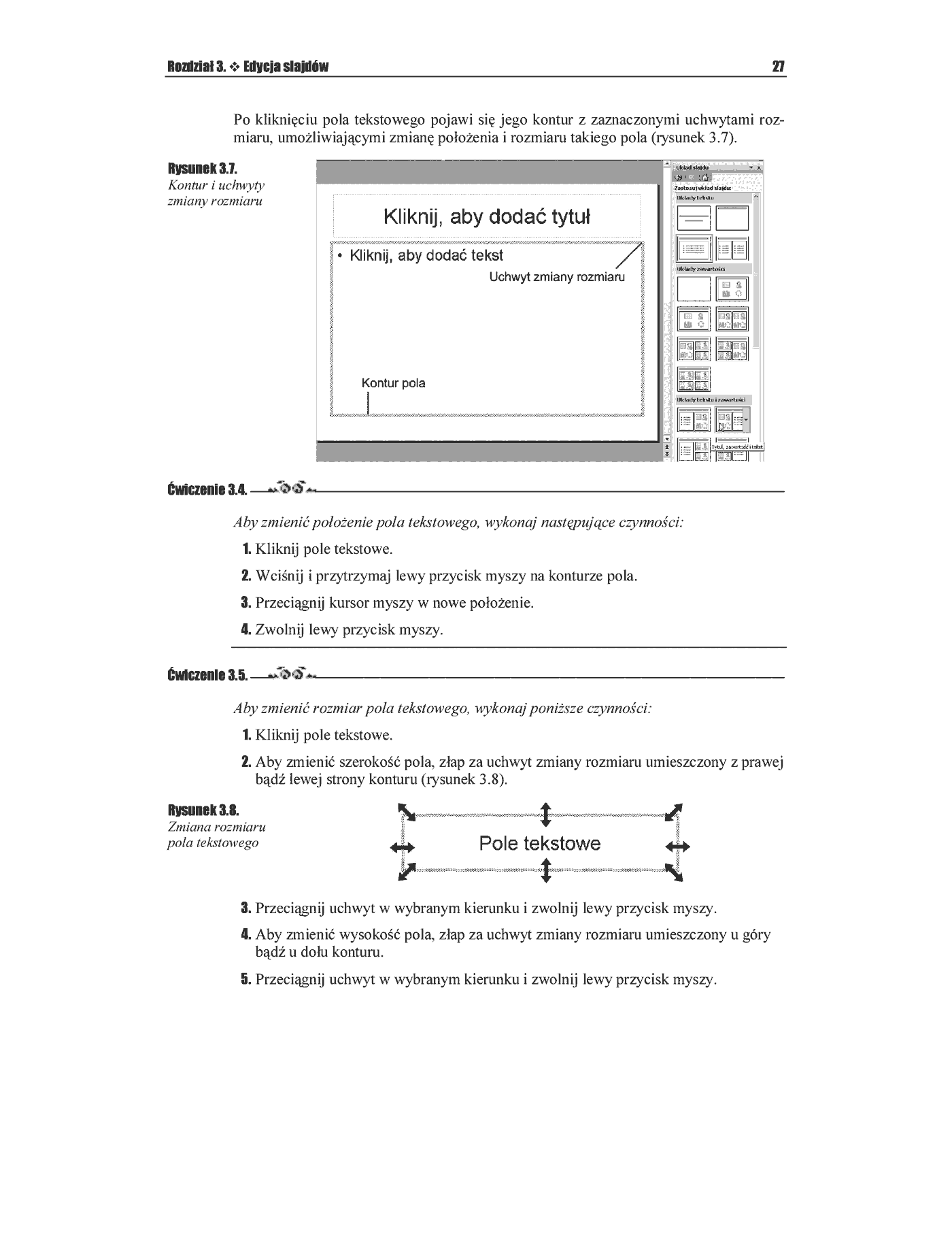 Fragment „PowerPoint 2003 PL. Ćwiczenia” — strona 8 z 49