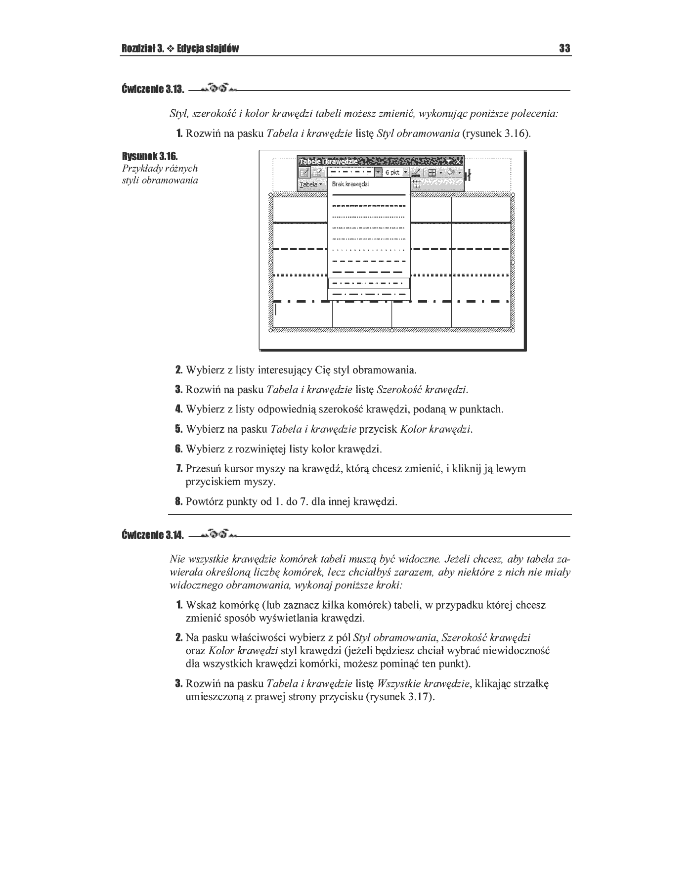 Fragment „PowerPoint 2003 PL. Ćwiczenia” — strona 14 z 49