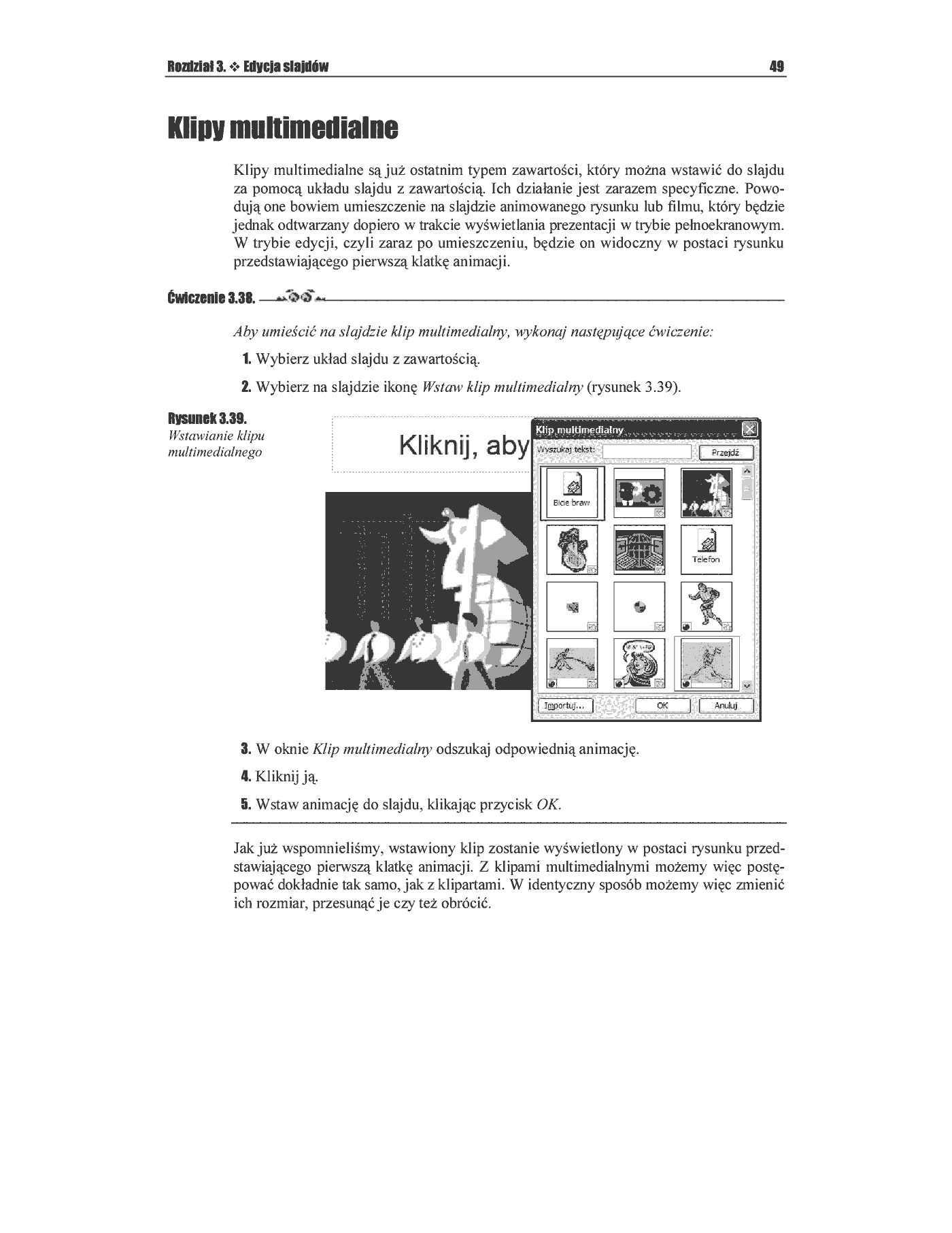 Fragment „PowerPoint 2003 PL. Ćwiczenia” — strona 30 z 49