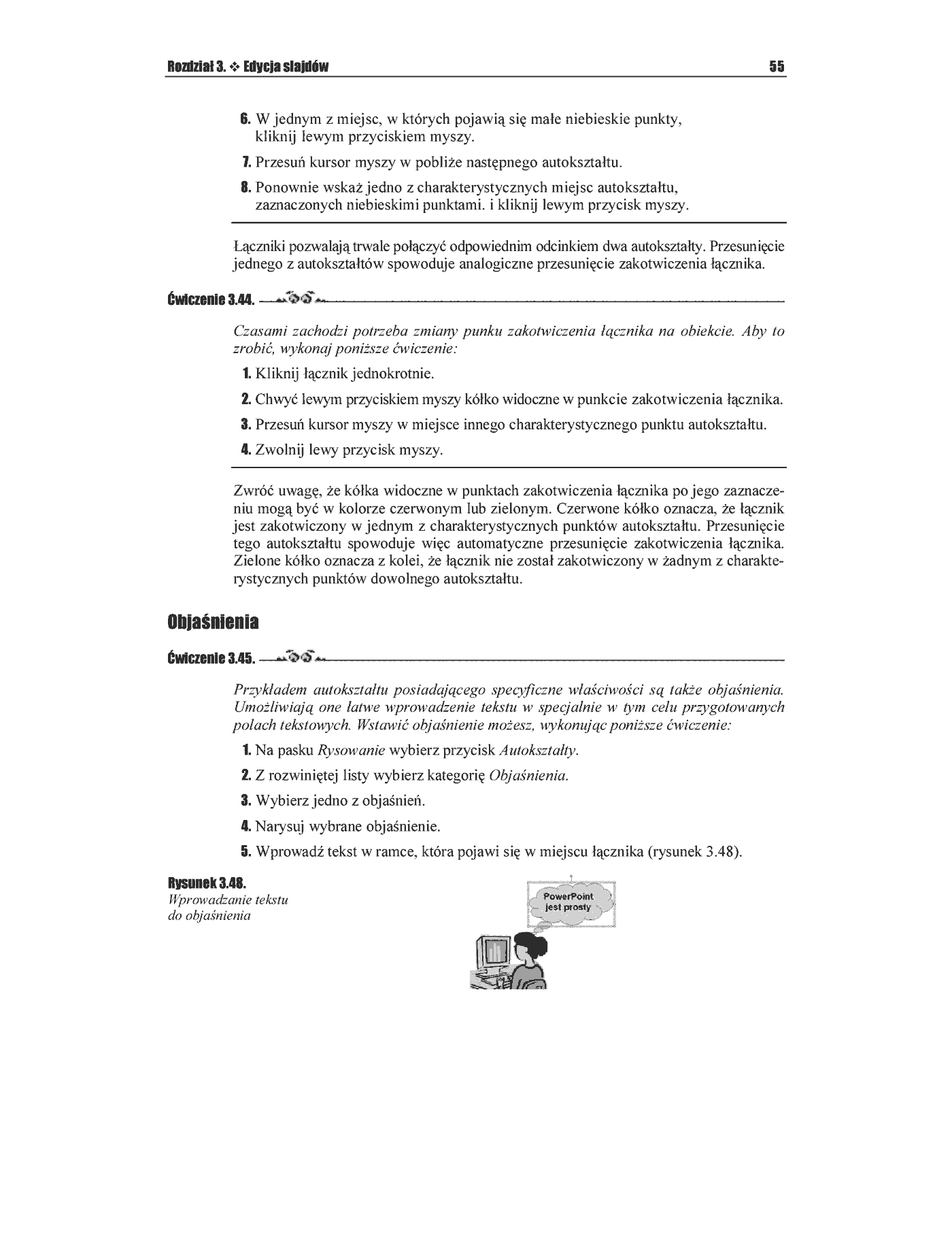 Fragment „PowerPoint 2003 PL. Ćwiczenia” — strona 36 z 49